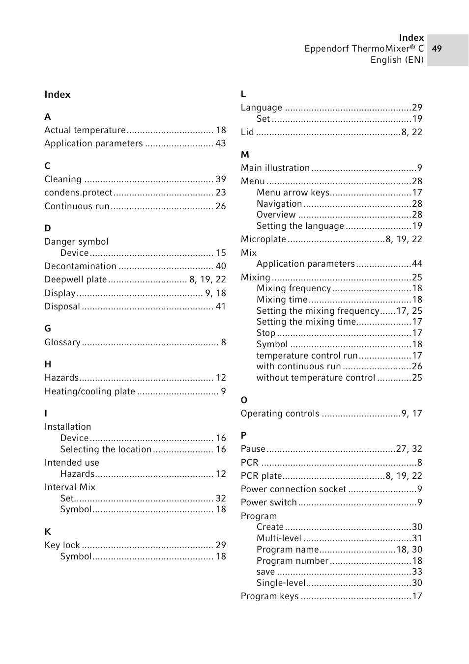Eppendorf ThermoMixer C User Manual | Page 49 / 54