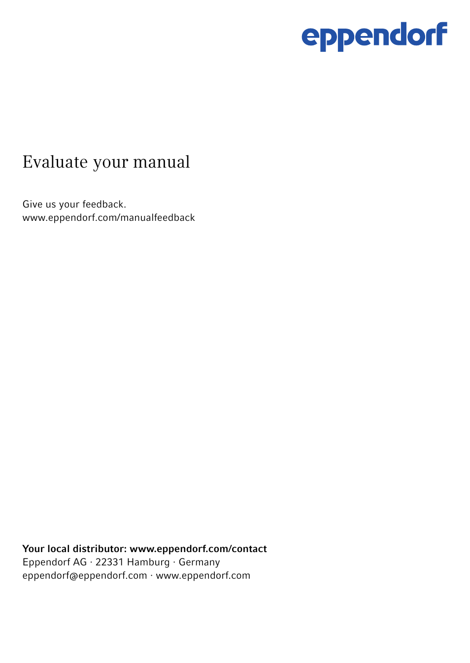 Evaluate your manual | Eppendorf ThermoTop User Manual | Page 8 / 8