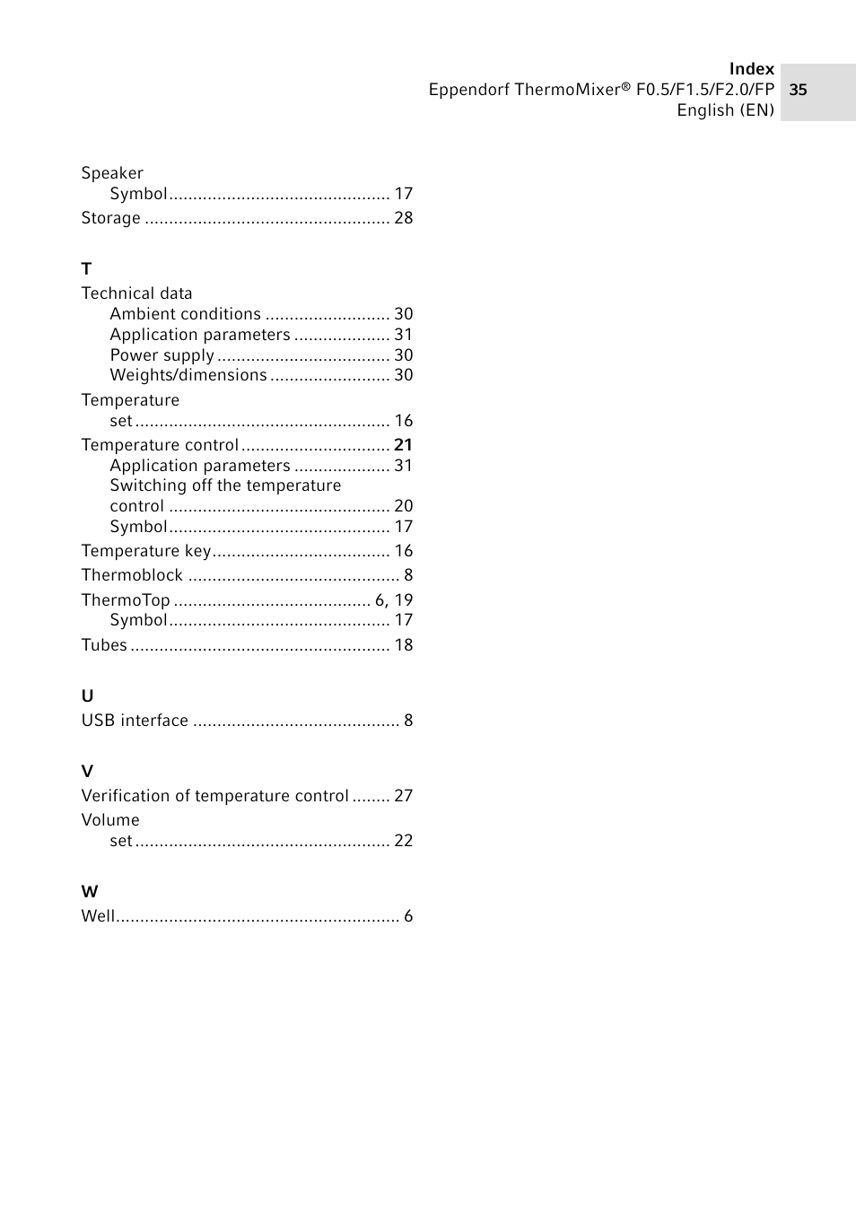 Eppendorf ThermoMixer FP User Manual | Page 35 / 40