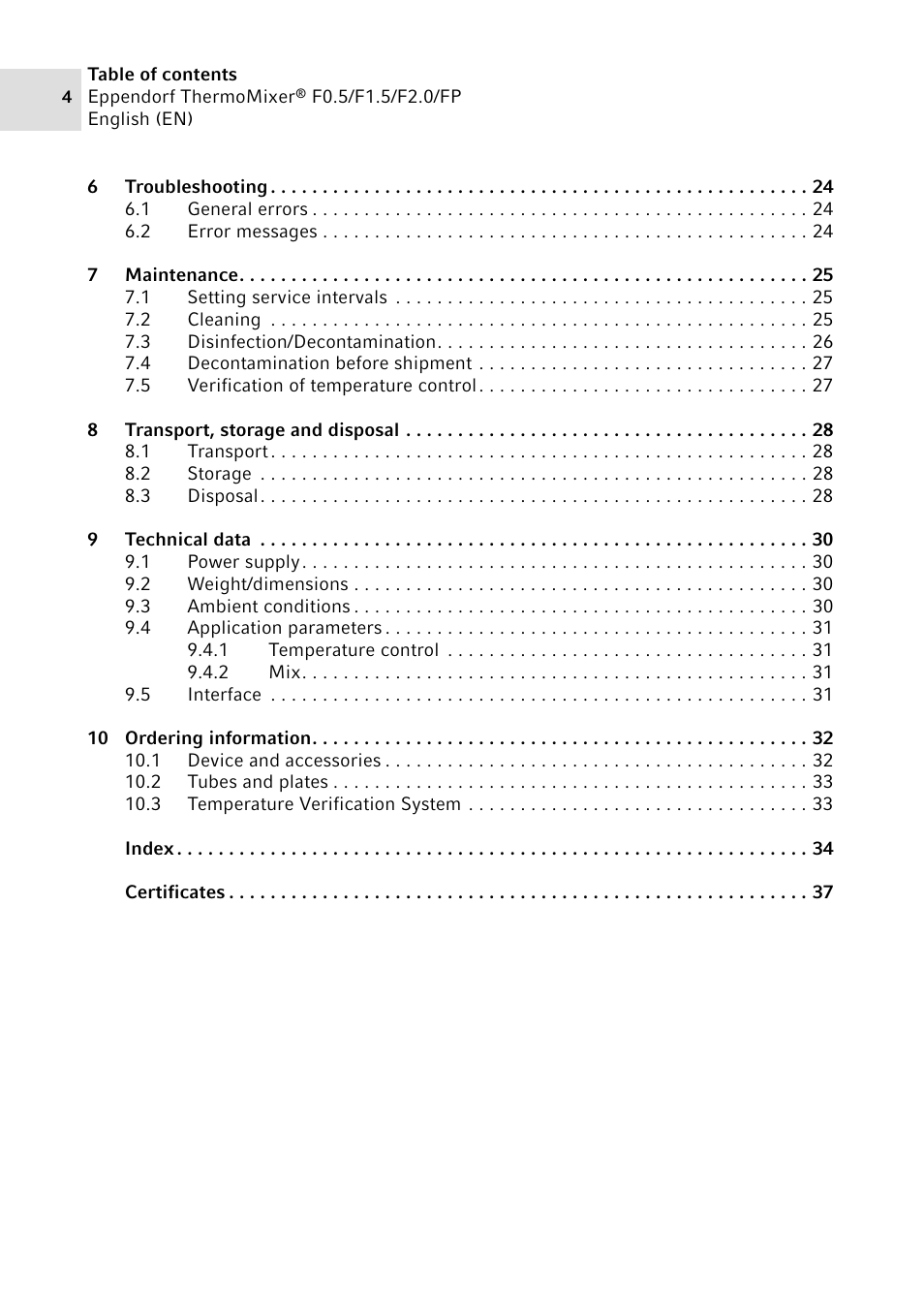 Eppendorf ThermoMixer FP User Manual | Page 4 / 40