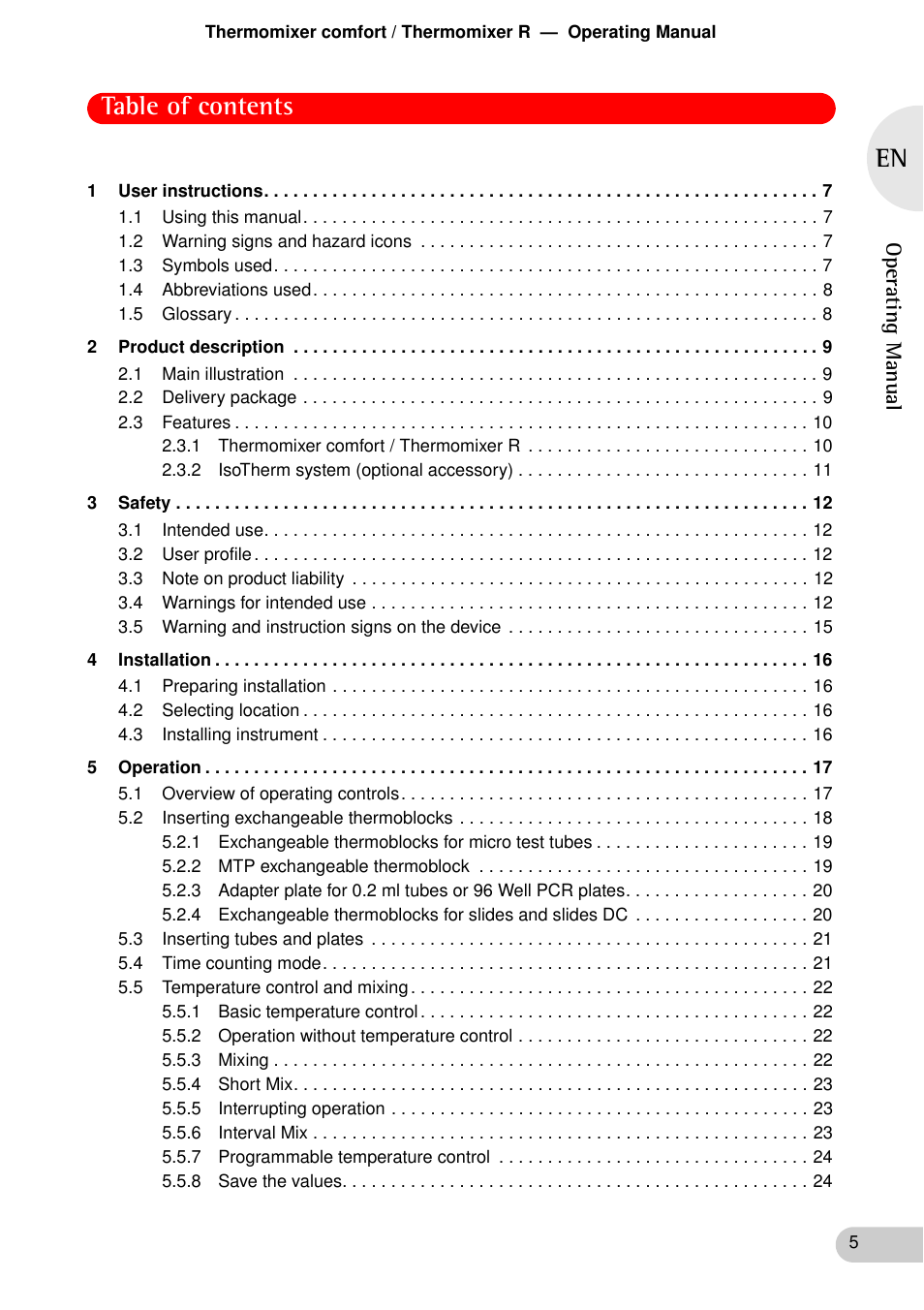 Eppendorf Thermomixer R User Manual | Page 3 / 35