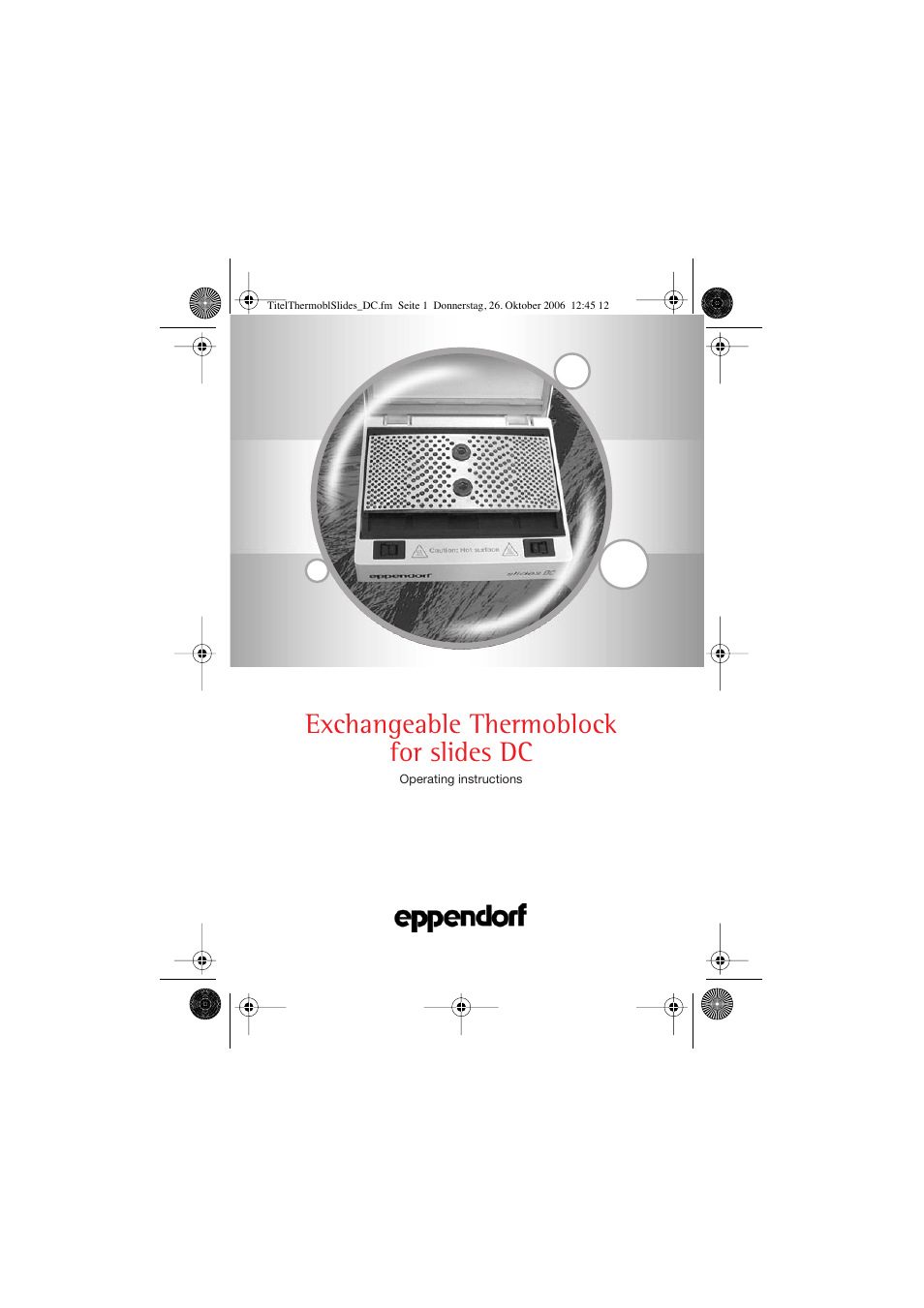 Eppendorf Thermoblock for slides DC User Manual | 16 pages