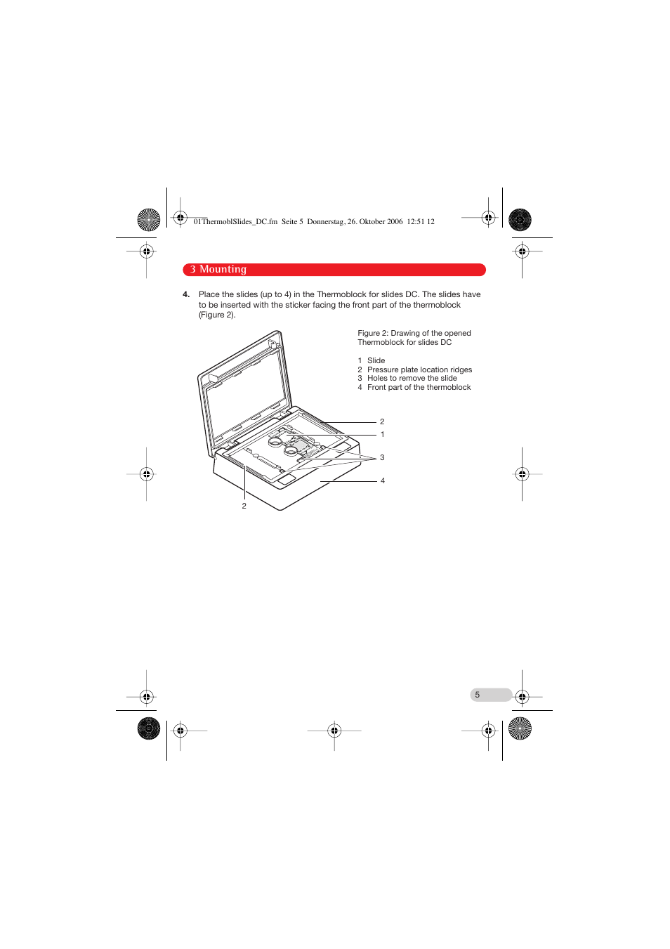 3 mounting | Eppendorf Thermoblock for slides DC User Manual | Page 5 / 16