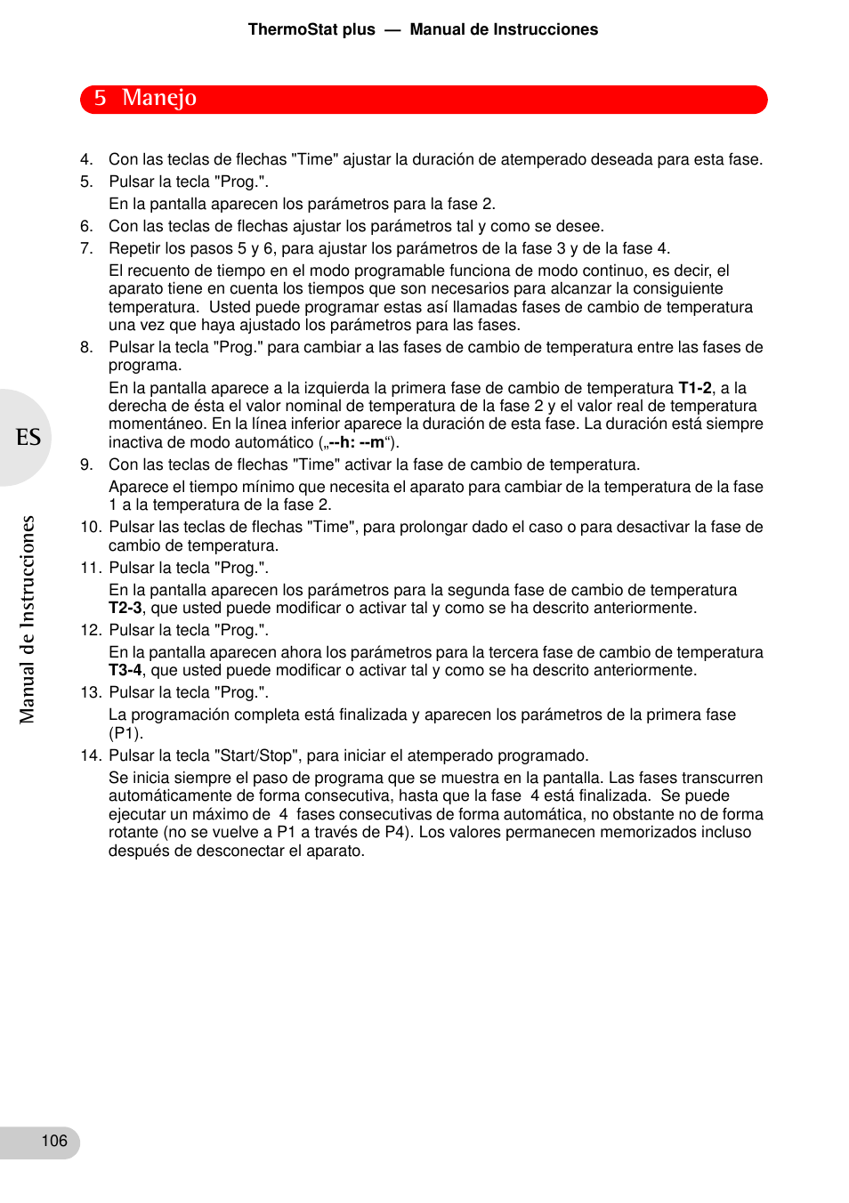 5 manejo | Eppendorf ThermoStat plus User Manual | Page 20 / 33