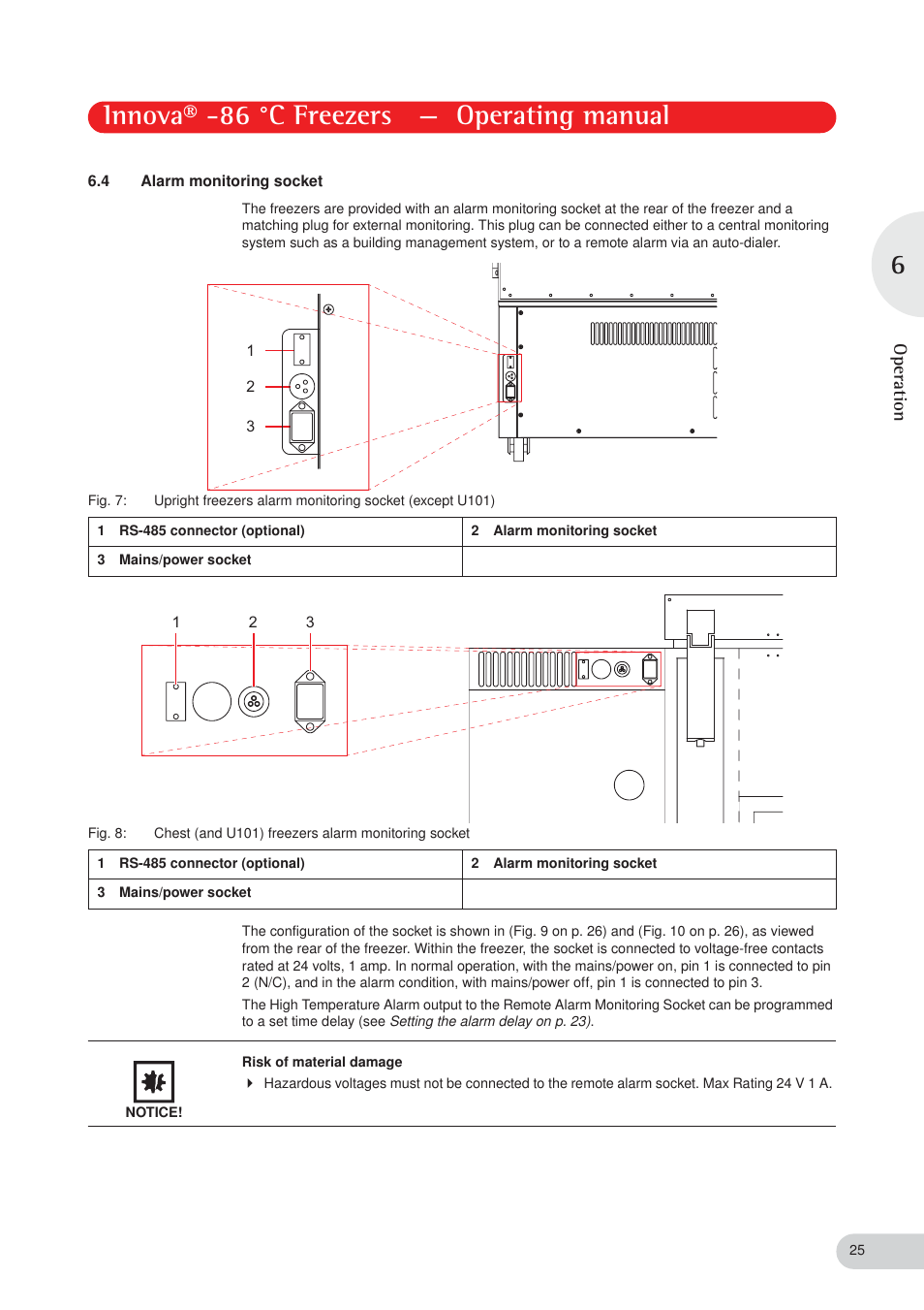 Innova® -86 °c freezers — operating manual, Oper ation | Eppendorf New Brunswick -86 °C Freezers Innova User Manual | Page 25 / 44