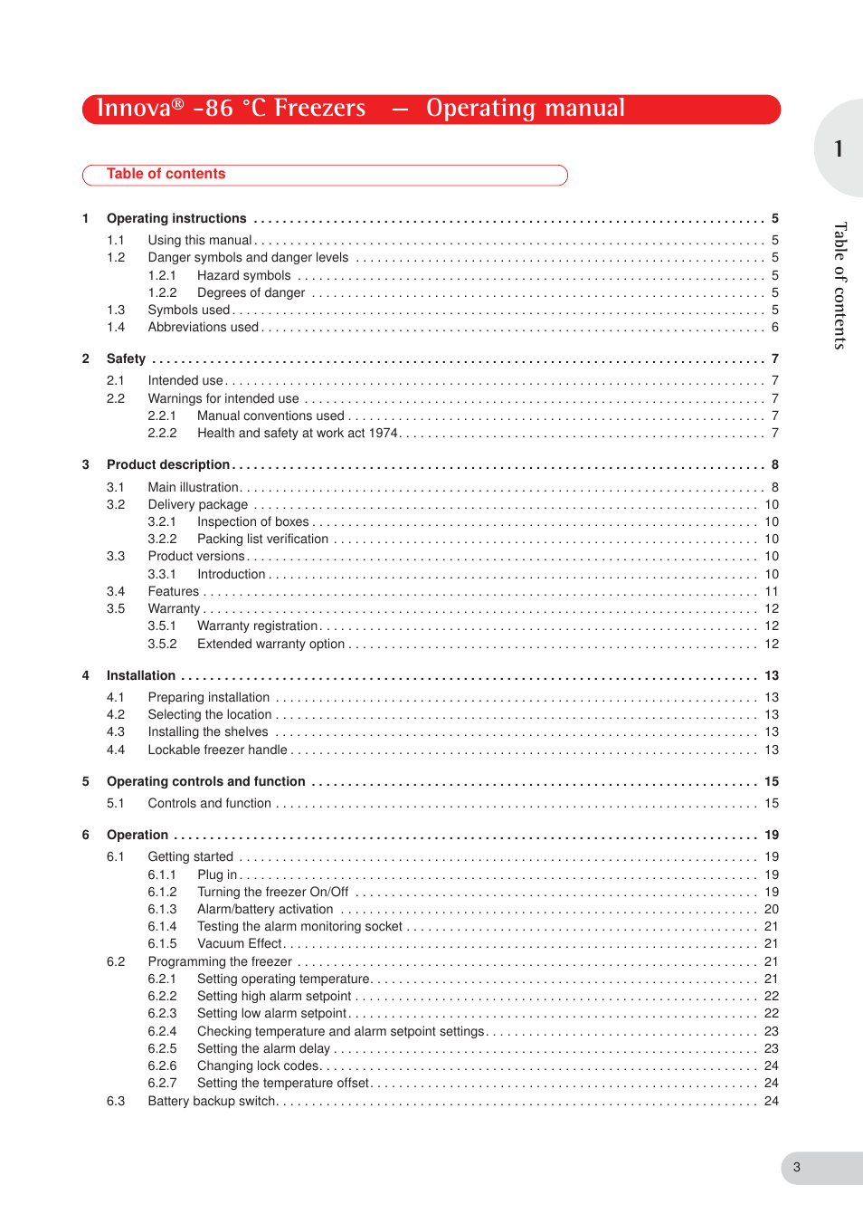 Eppendorf New Brunswick -86 °C Freezers Innova User Manual | Page 3 / 44