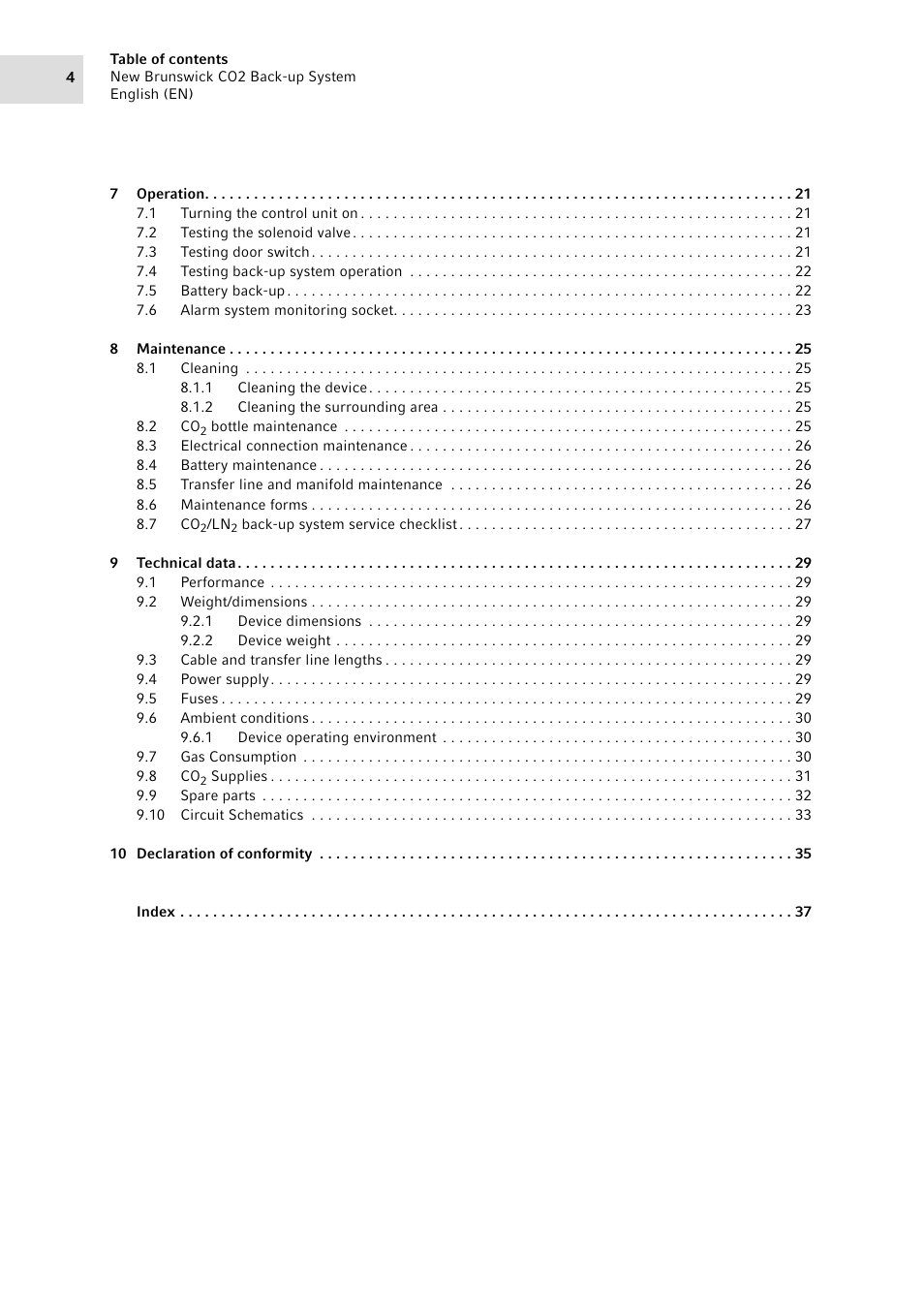 Eppendorf CO2 Back-up System User Manual | Page 4 / 40