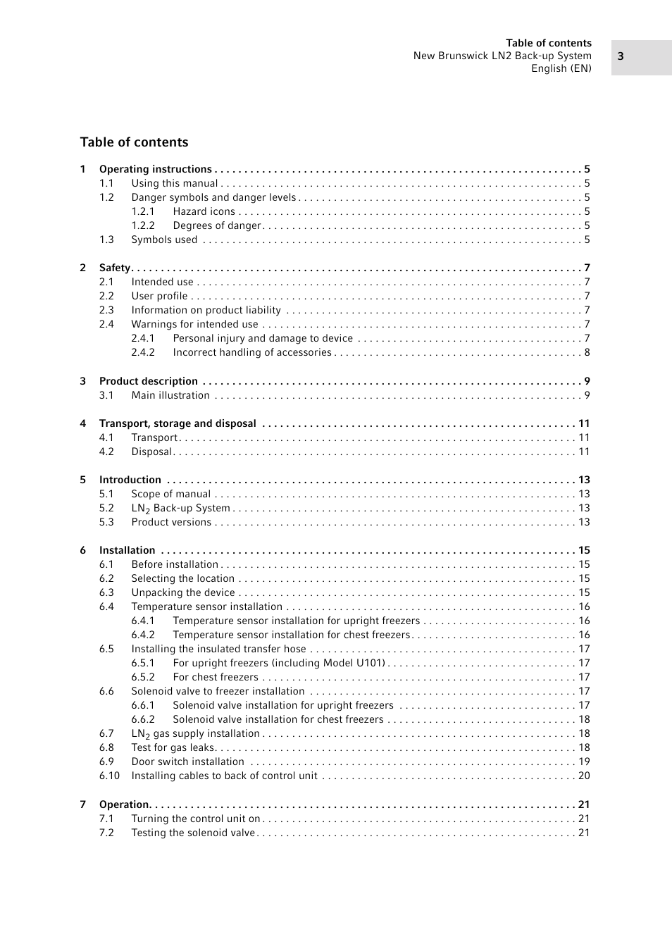 Eppendorf LN2 Backup System User Manual | Page 3 / 40