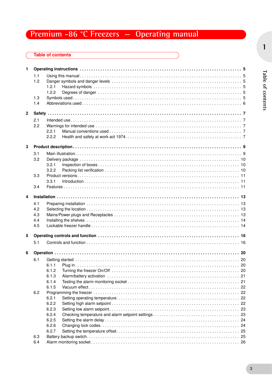 Eppendorf New Brunswick -86 °C Freezers Premium User Manual | Page 3 / 44