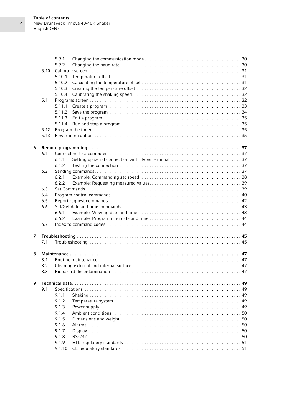 Eppendorf Innova 40R Shaker User Manual | Page 4 / 64