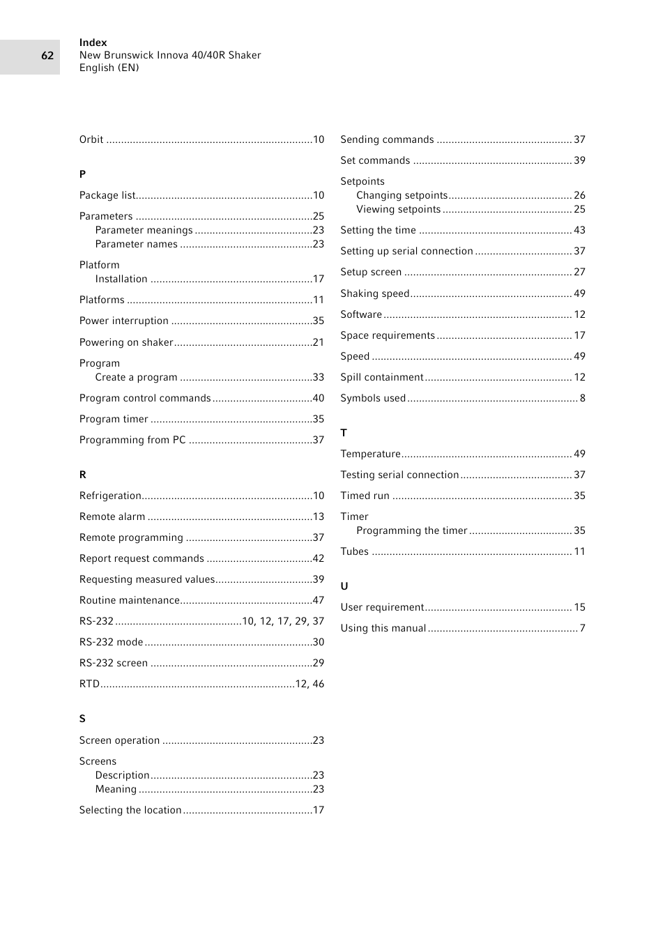 Eppendorf Innova 40R Shaker User Manual | Page 62 / 64