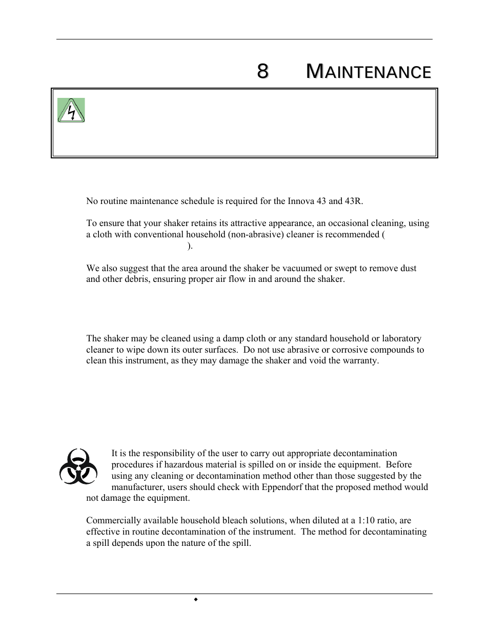 8m m | Eppendorf Innova 43R Incubator Shakers User Manual | Page 50 / 86