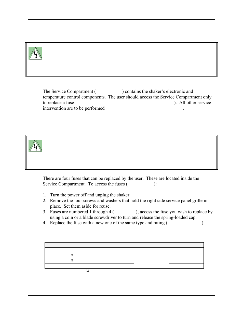 Warning | Eppendorf Innova 43R Incubator Shakers User Manual | Page 55 / 86