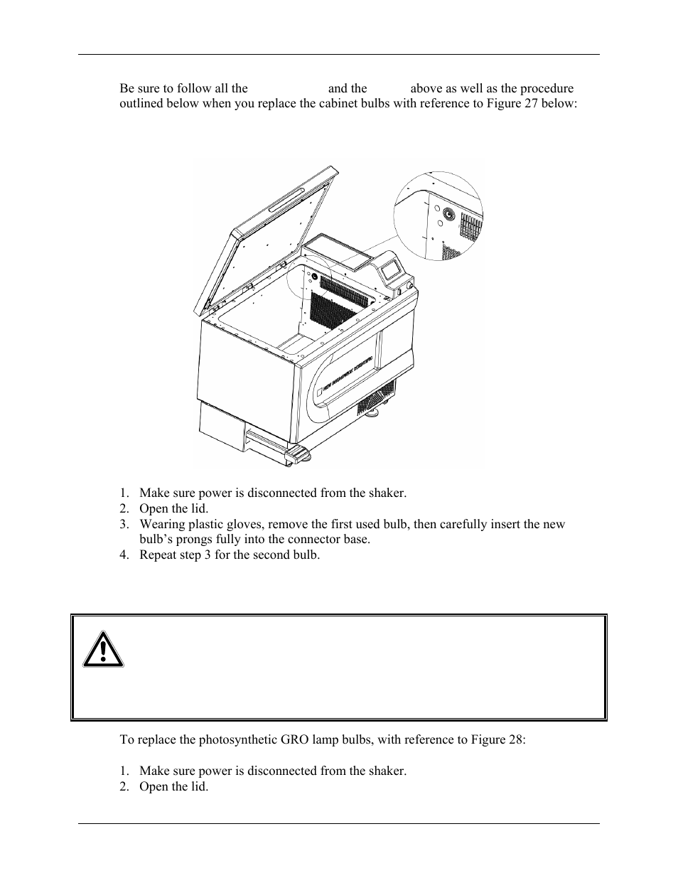 Warning | Eppendorf Innova 43R Incubator Shakers User Manual | Page 57 / 86