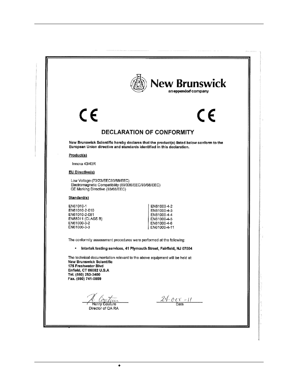 Eppendorf Innova 43R Incubator Shakers User Manual | Page 74 / 86