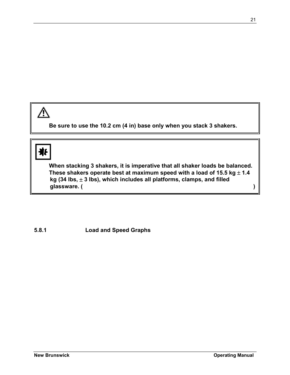 Caution, Alert | Eppendorf I-26R Large Stackable Incubator Shakers User Manual | Page 21 / 54