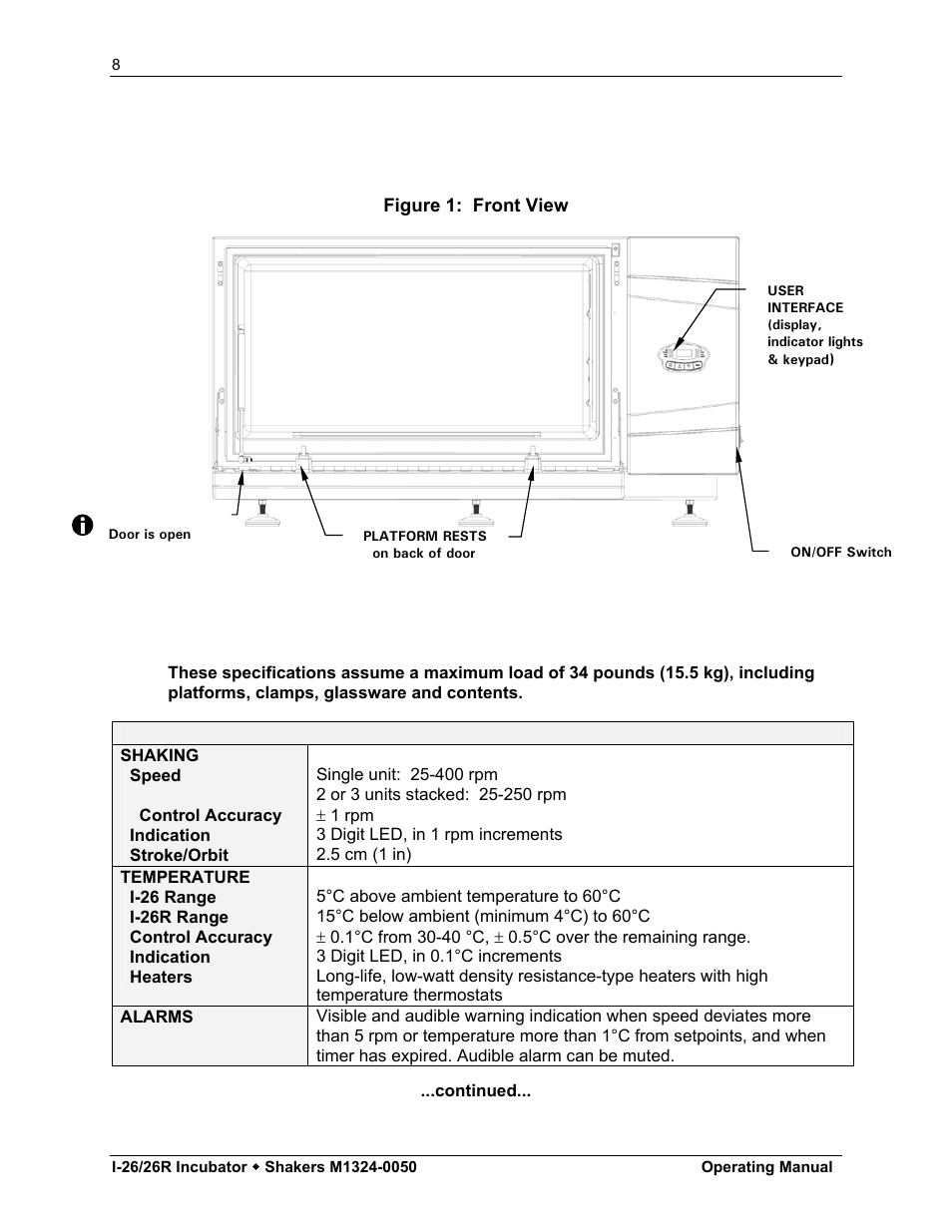 Eppendorf I-26R Large Stackable Incubator Shakers User Manual | Page 8 / 54