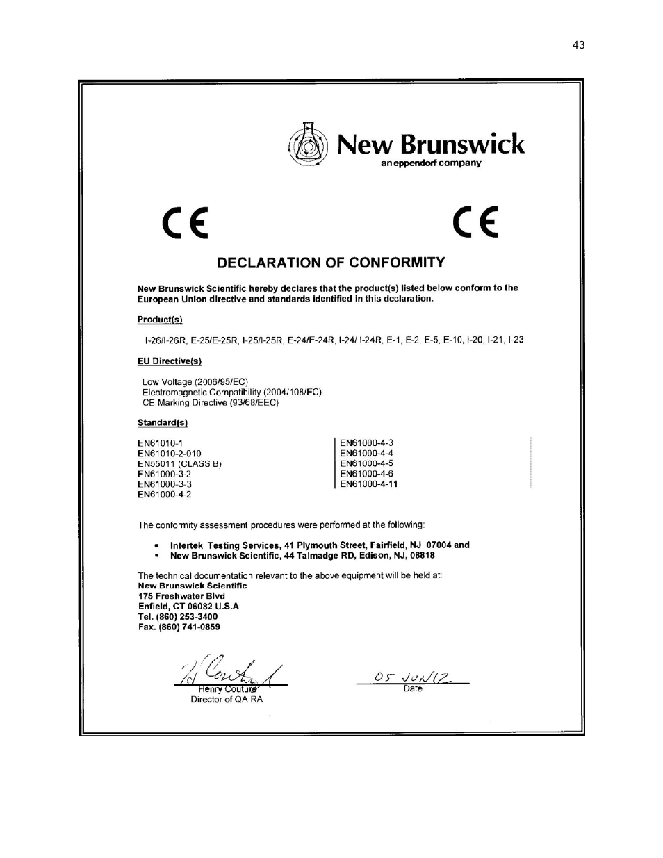 Eppendorf Excella E-24R Benchtop Incubator Shakers User Manual | Page 43 / 48