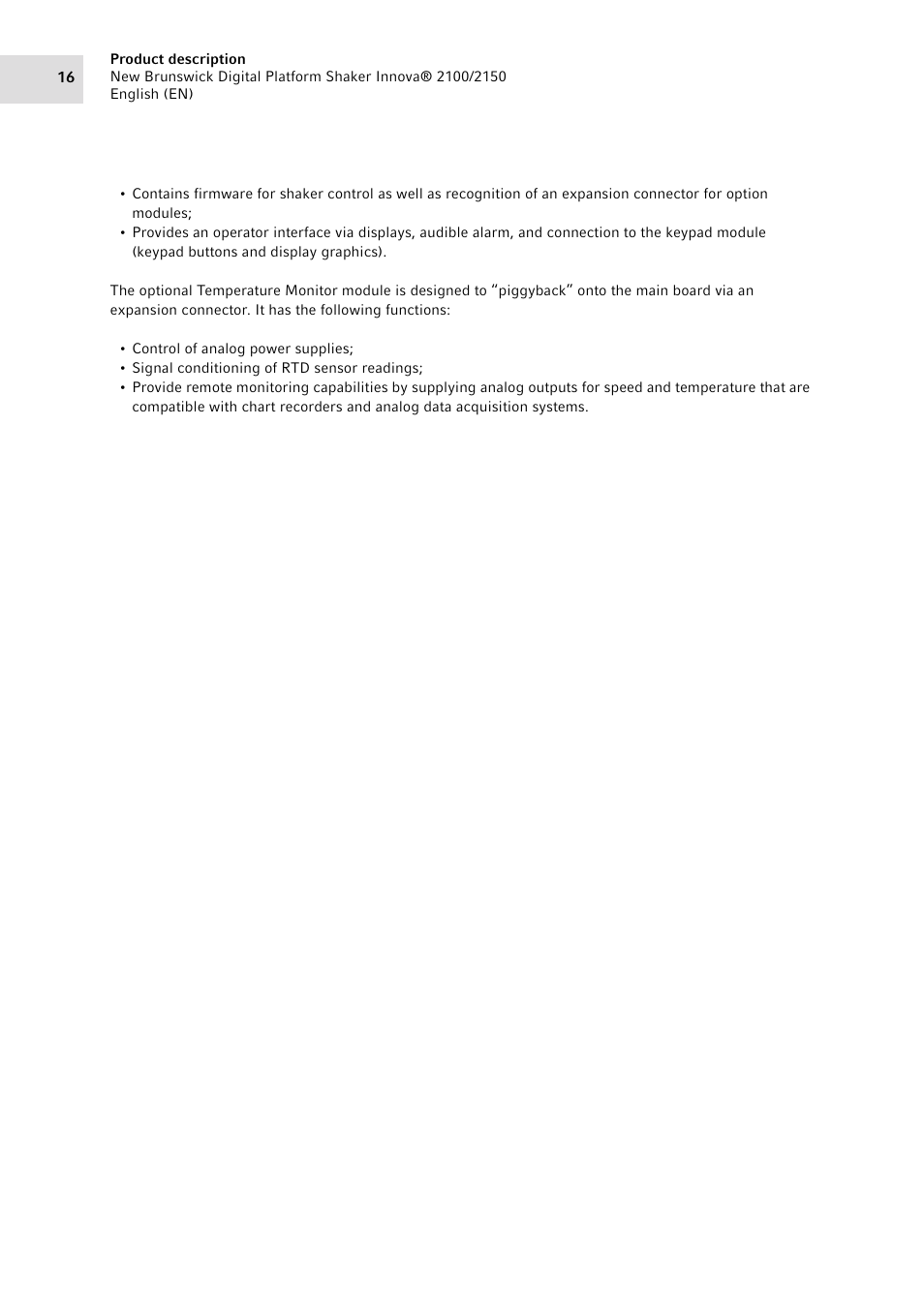 Eppendorf 2150 Digital Platform Shaker User Manual | Page 16 / 42
