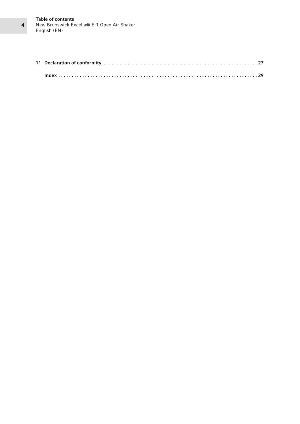 Eppendorf Excella E-1 Classic Platform Shaker User Manual | Page 4 / 32