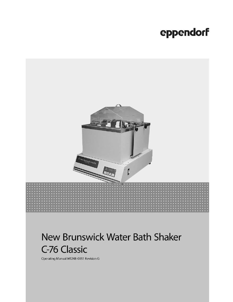 Eppendorf C-76 Classic Water Bath Shaker User Manual | 42 pages