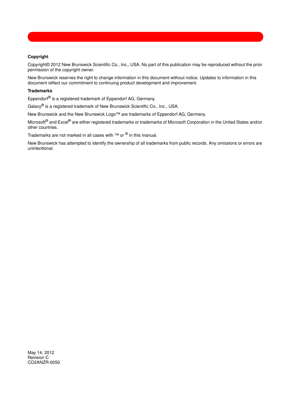 Eppendorf Galaxy Gas Analyzer User Manual | Page 2 / 56