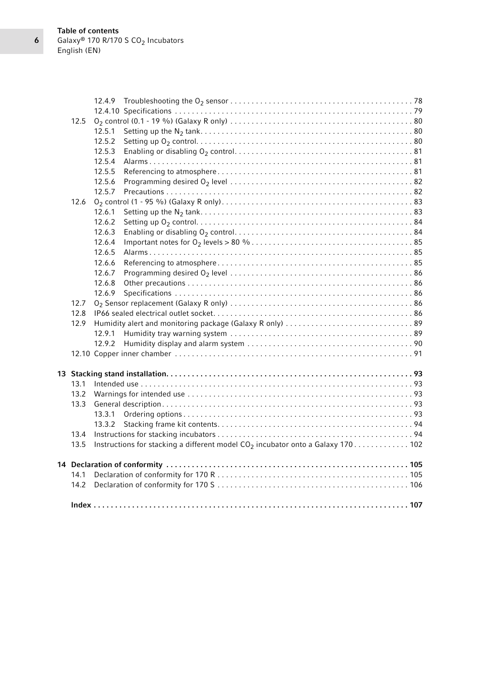 Eppendorf Galaxy CO2 Sensor User Manual | Page 6 / 110