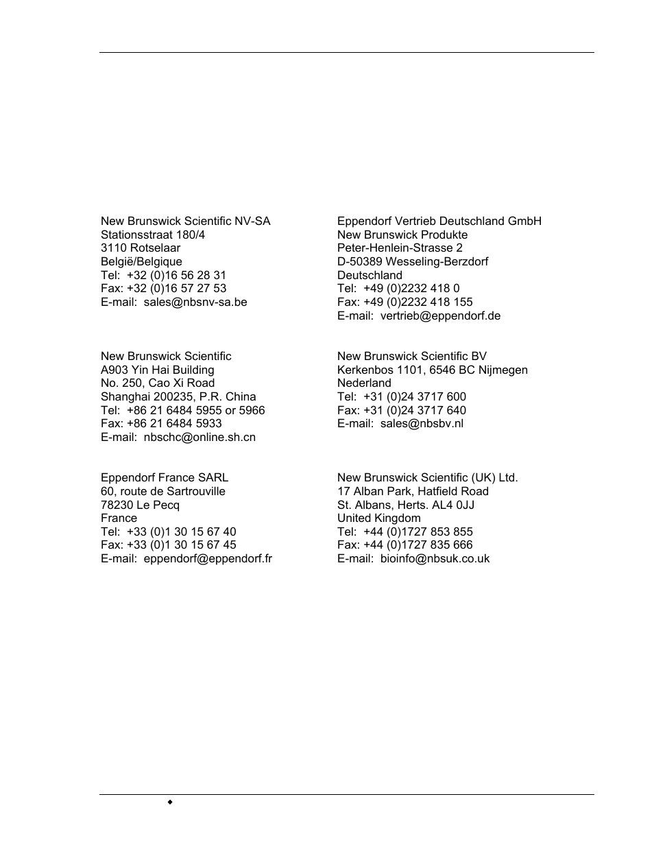 International offices | Eppendorf R Series 48R CO2 Incubator User Manual | Page 2 / 68