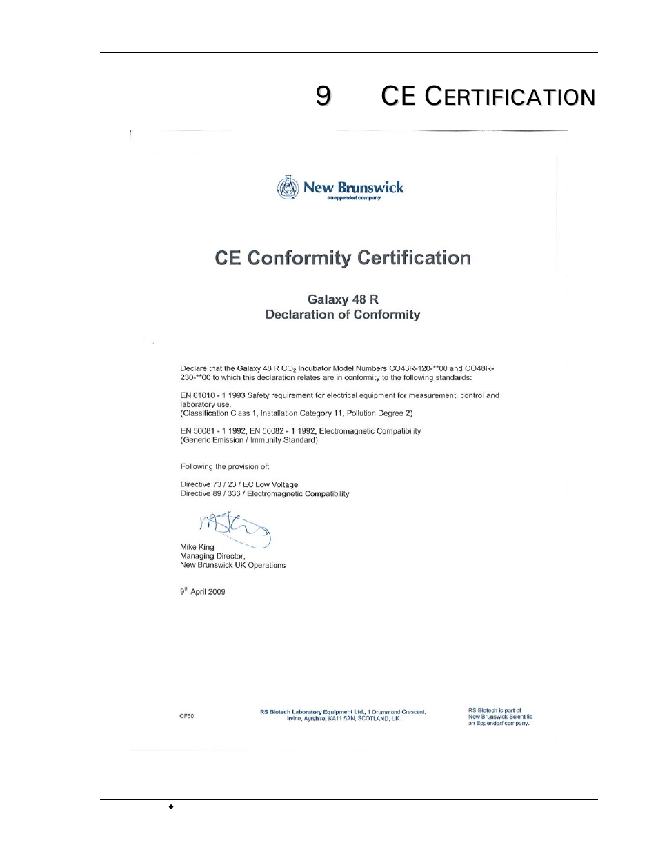 9c c e e | Eppendorf R Series 48R CO2 Incubator User Manual | Page 64 / 68