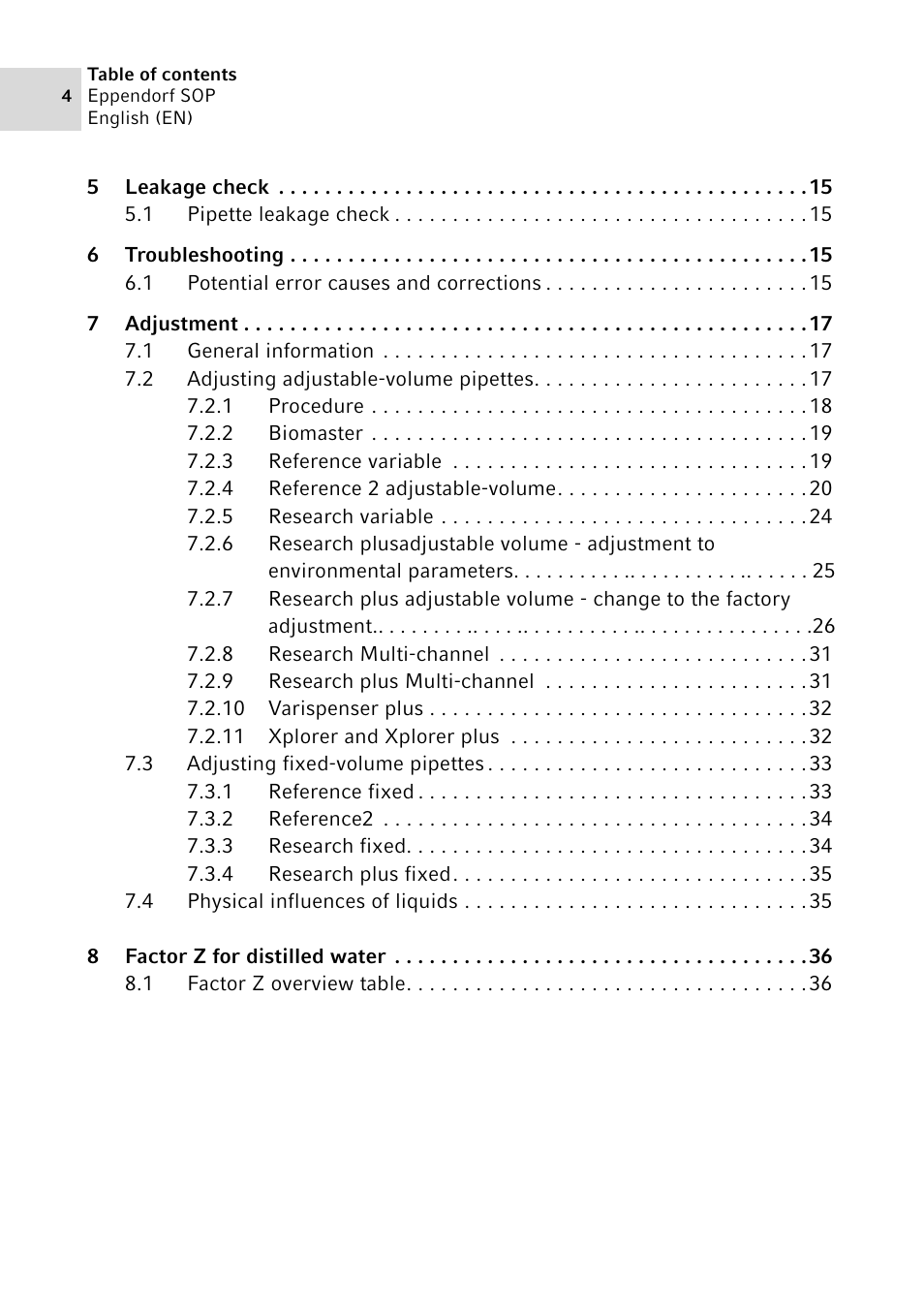Eppendorf SOP User Manual | Page 4 / 64