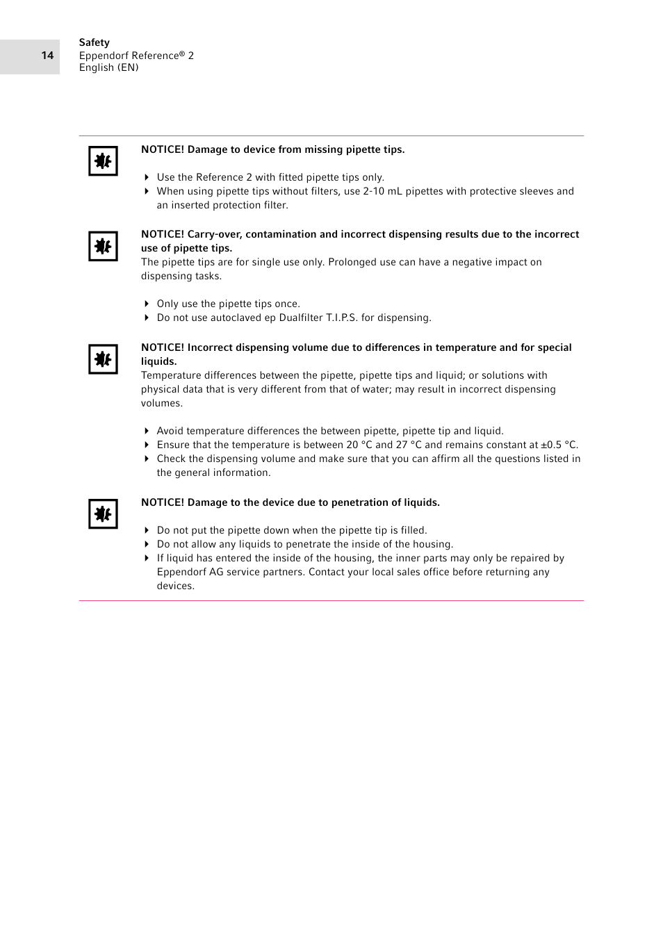 Eppendorf Pipette Reference 2 User Manual | Page 14 / 44