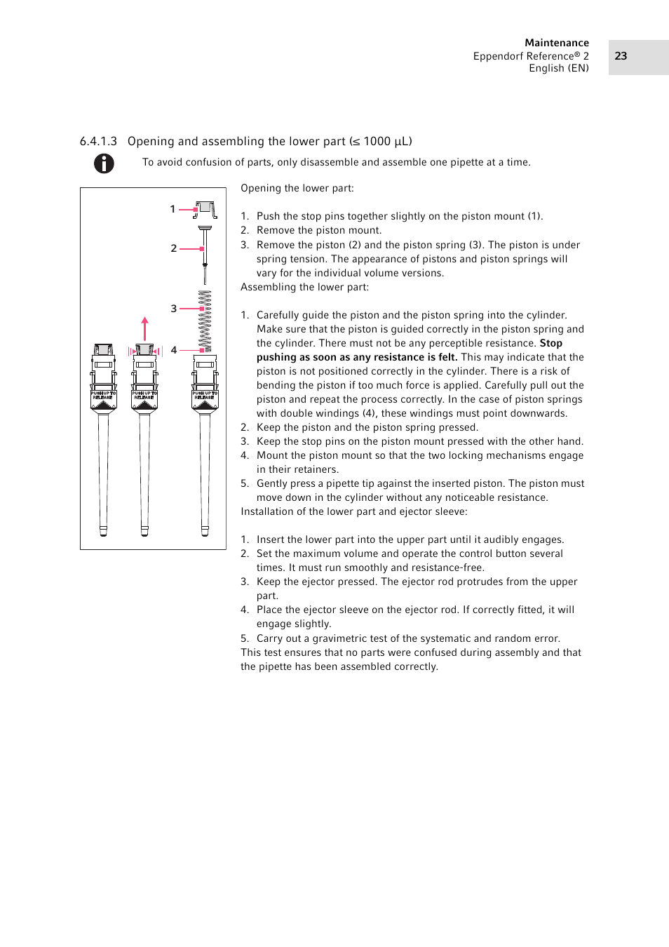 Eppendorf Pipette Reference 2 User Manual | Page 23 / 44