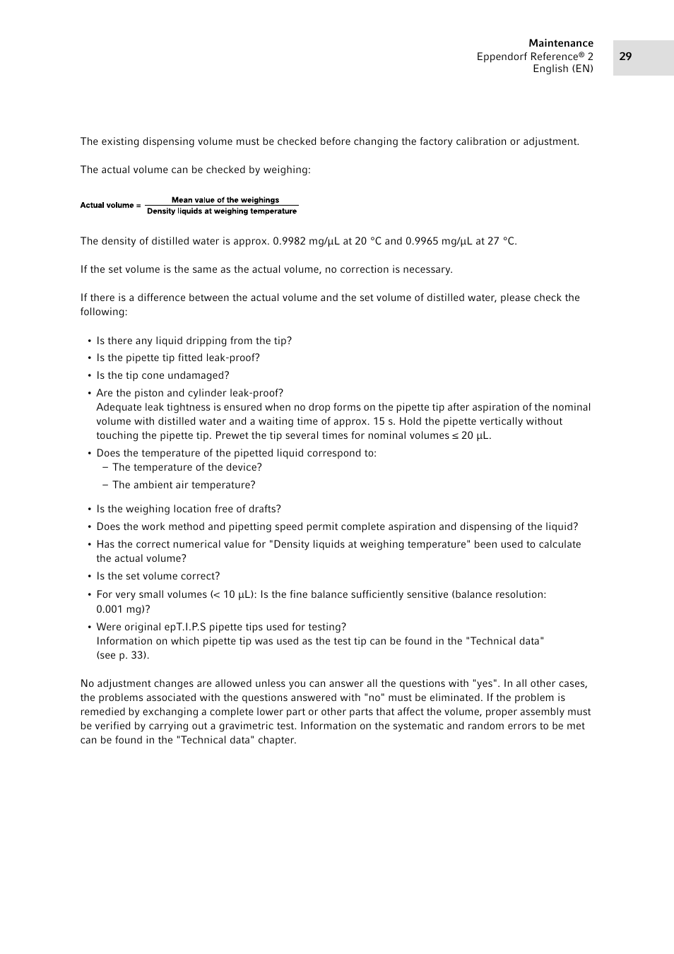 Eppendorf Pipette Reference 2 User Manual | Page 29 / 44