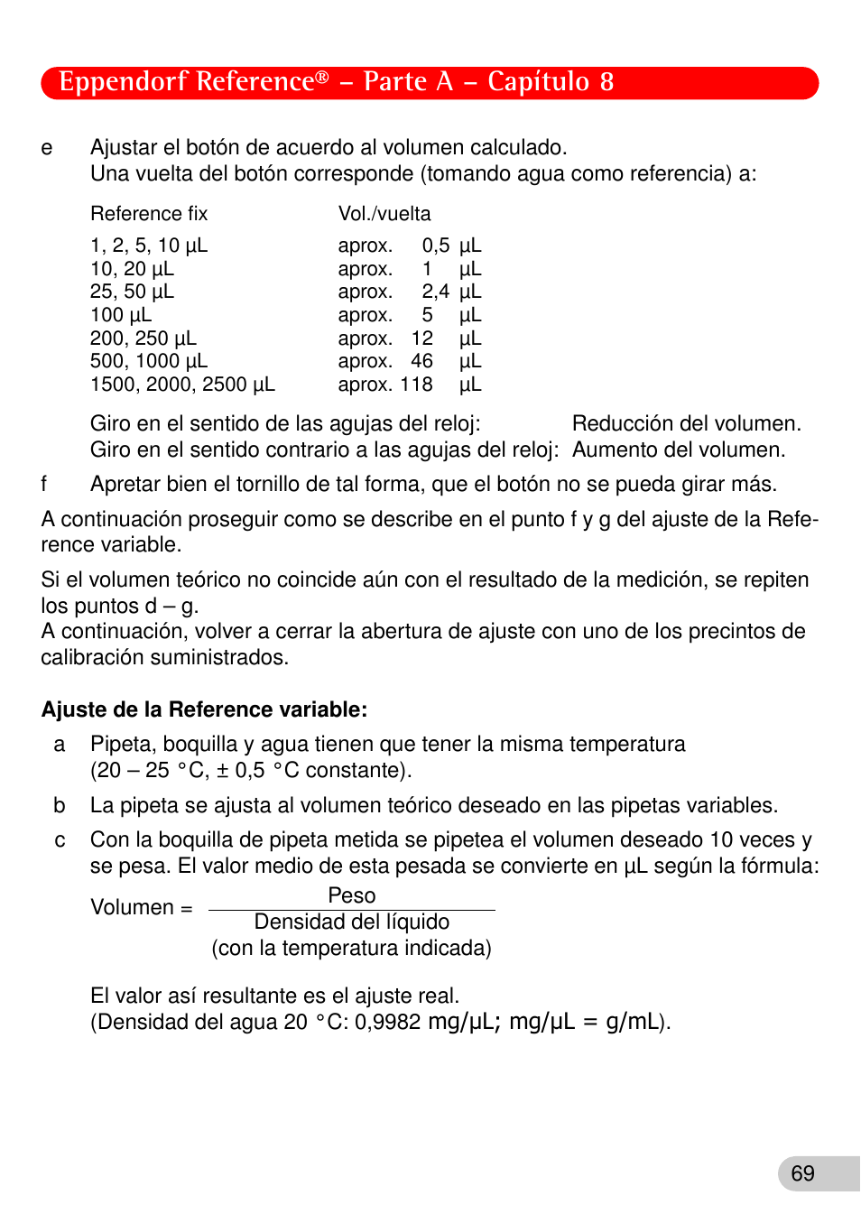 Eppendorf reference® – parte a – capítulo 8 | Eppendorf Reference User Manual | Page 16 / 46