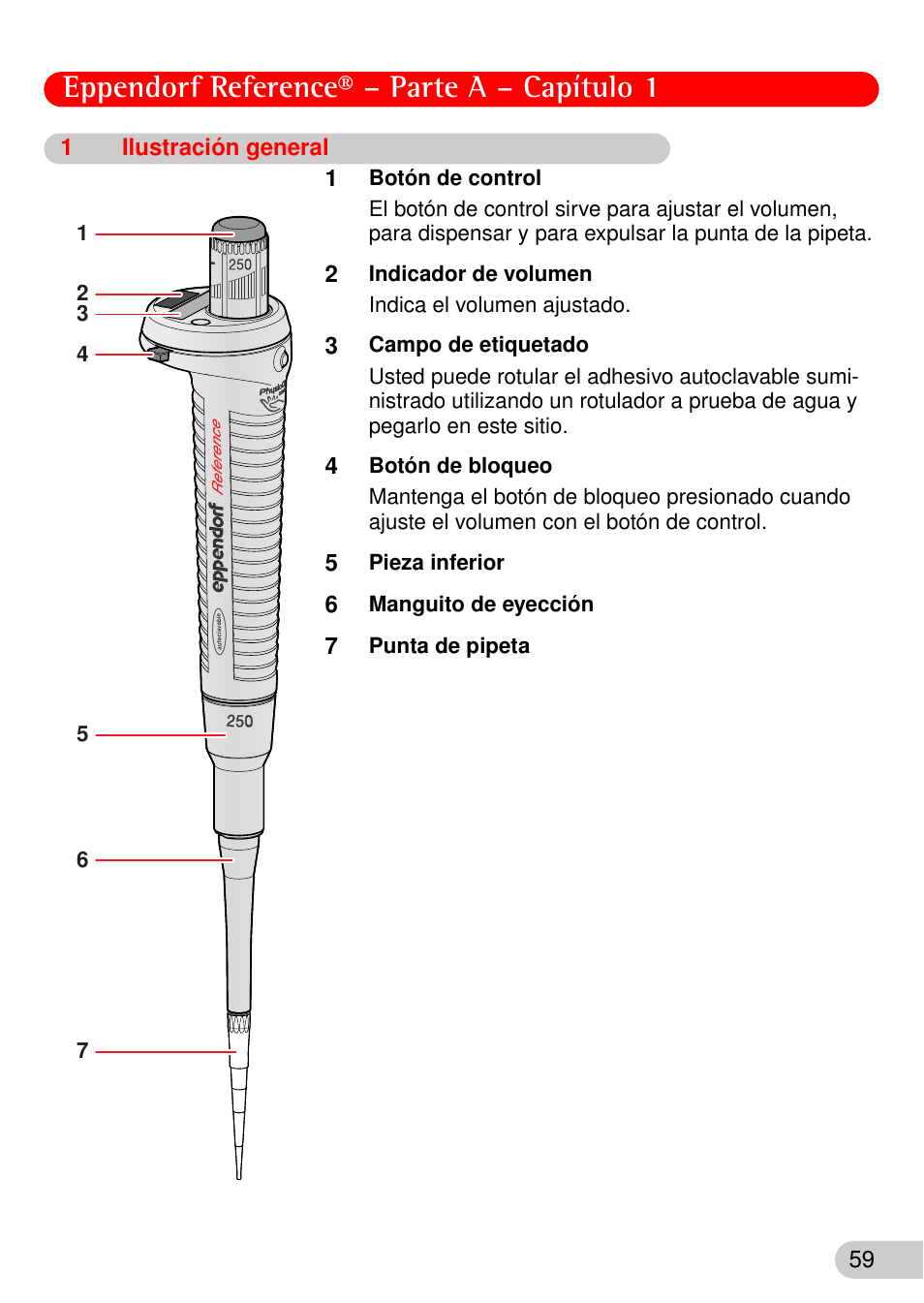 1 ilustración general, Eppendorf reference® – parte a – capítulo 1 | Eppendorf Reference User Manual | Page 6 / 46