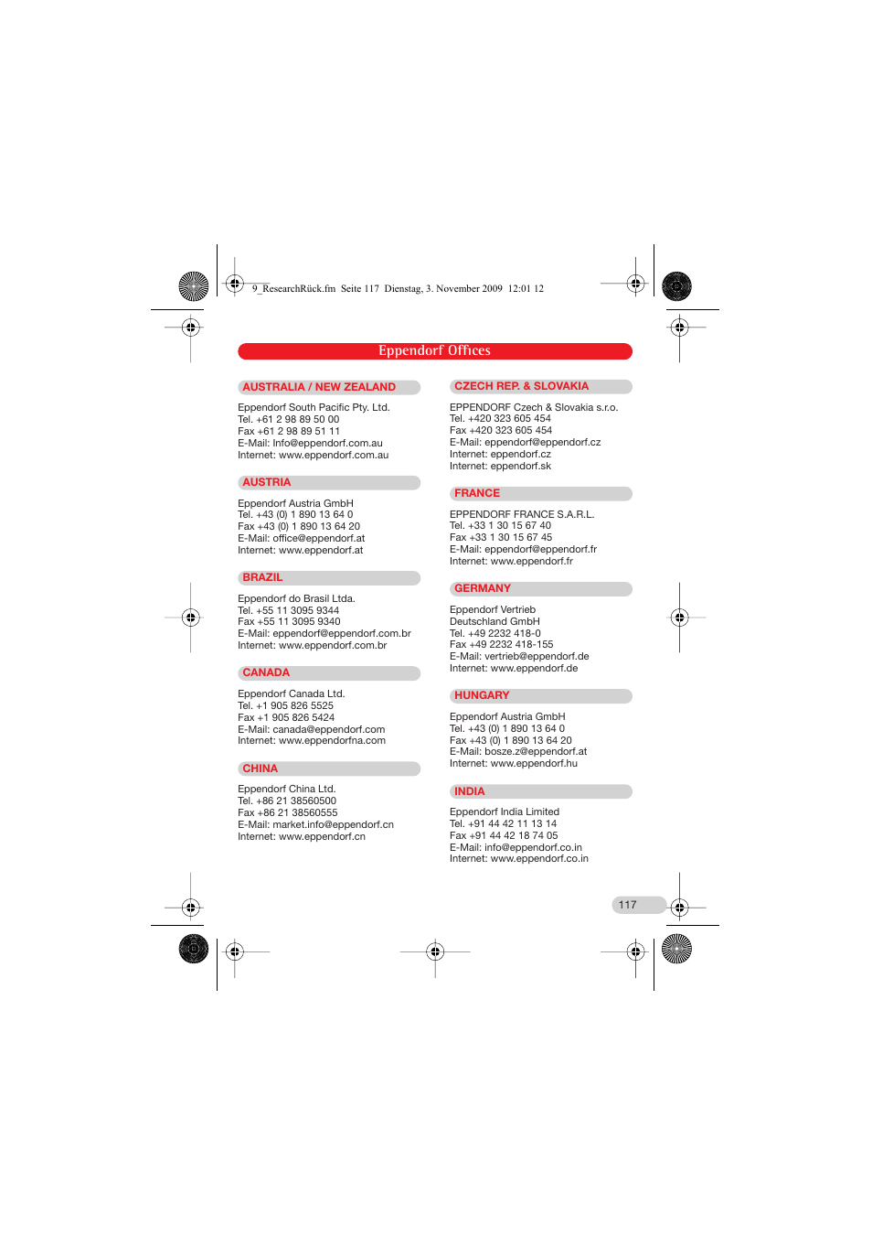 Eppendorf offices | Eppendorf Research Family - fix, variable, multi User Manual | Page 39 / 42