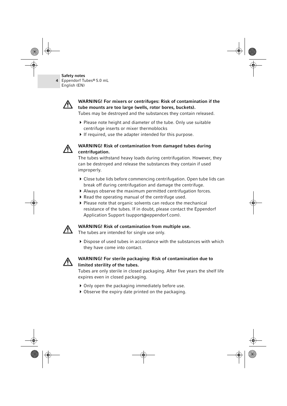 Eppendorf Tubes 5.0 mL User Manual | Page 4 / 12