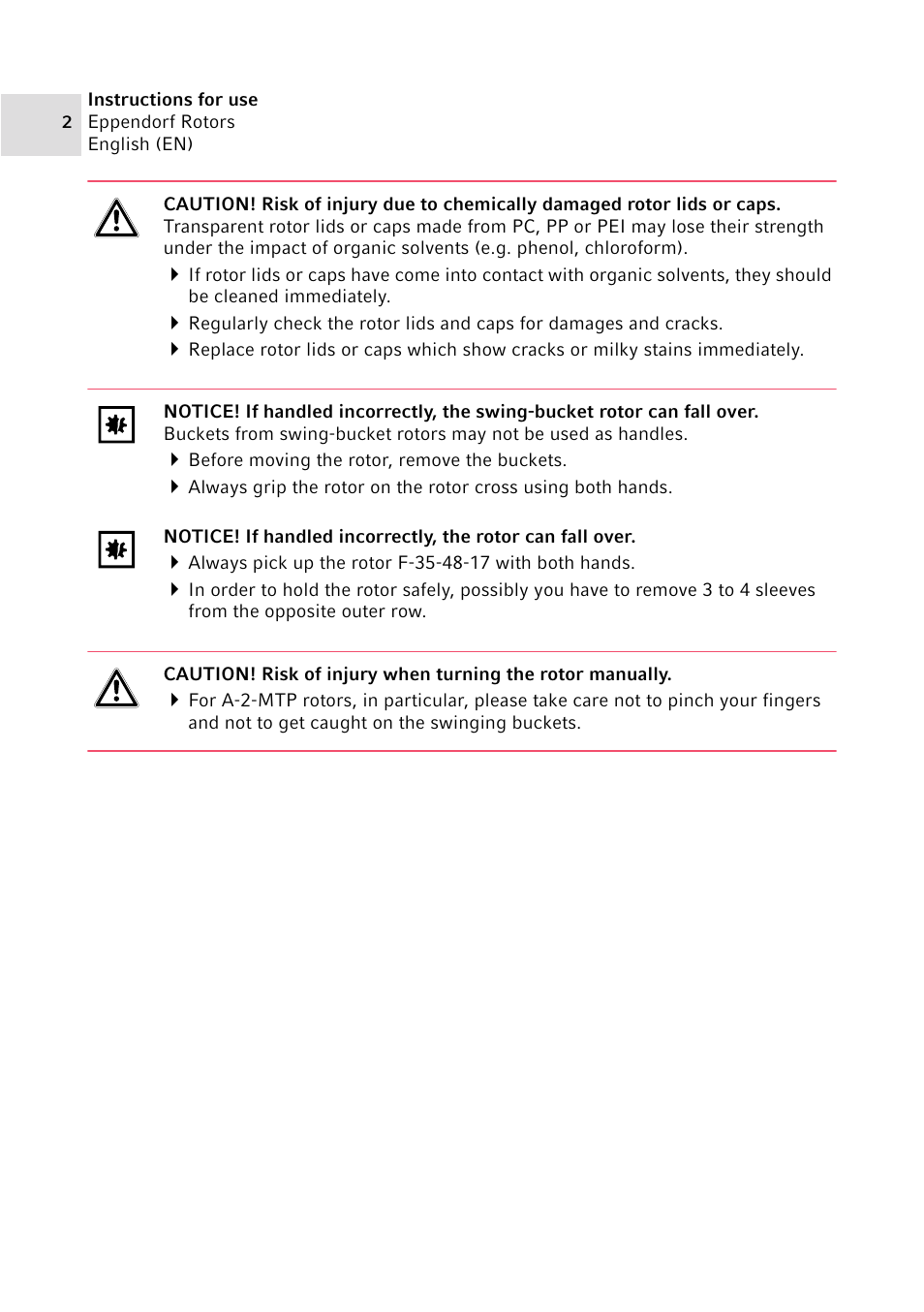 Eppendorf Rotors User Manual | Page 2 / 5