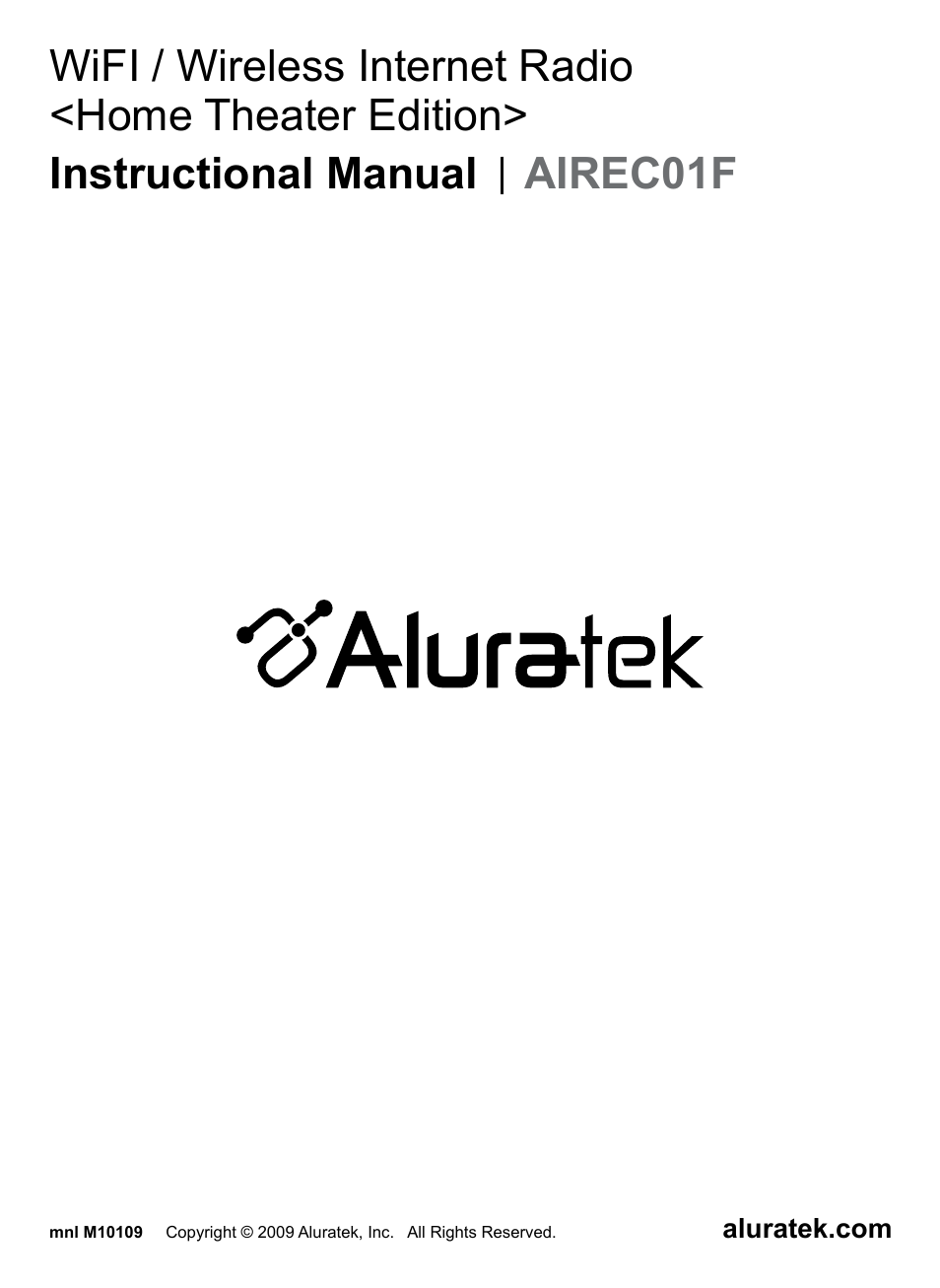 Aluratek AIREC01F User Manual | 48 pages