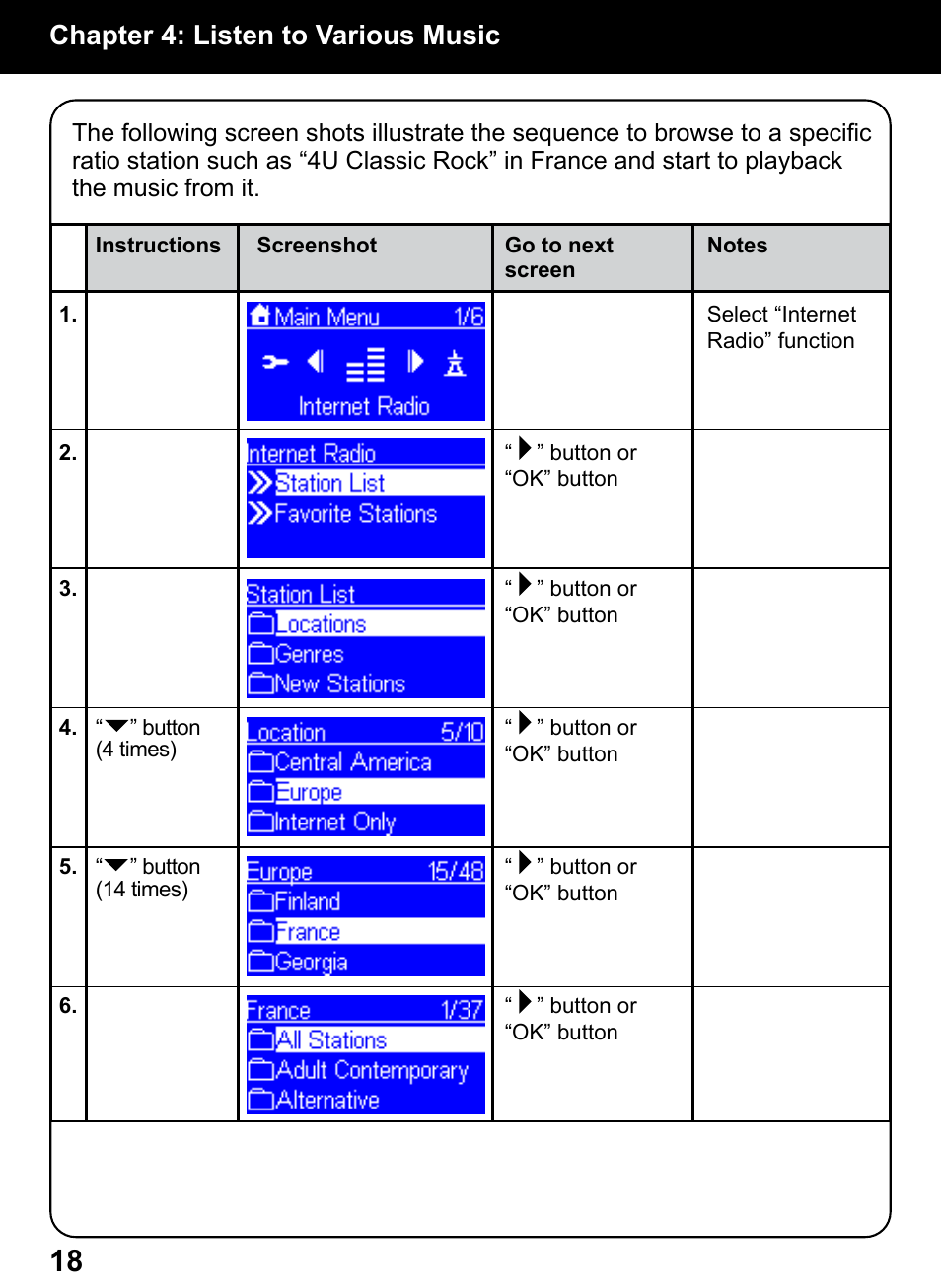 Chapter 4: listen to various music | Aluratek AIREC01F User Manual | Page 17 / 48