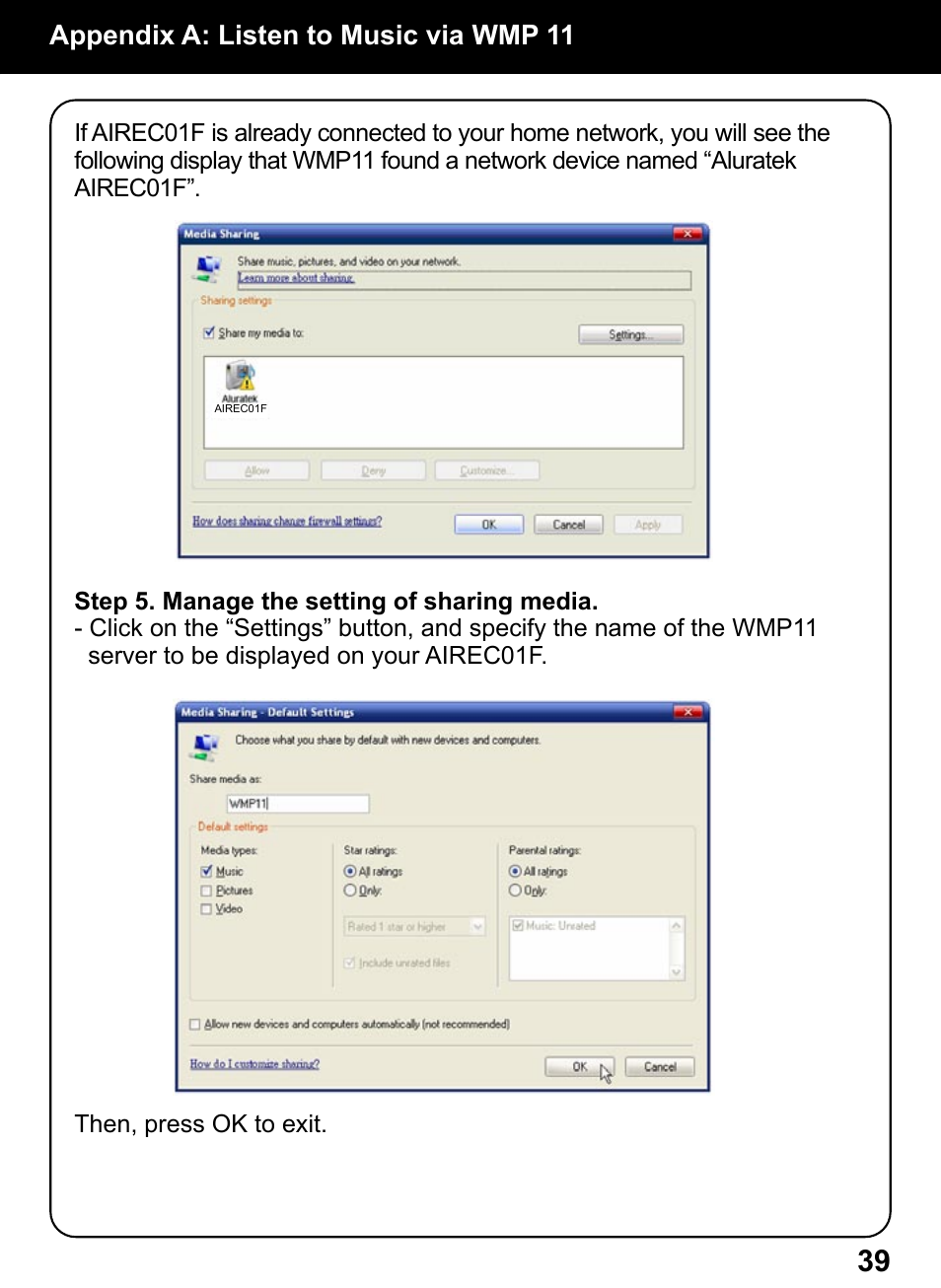 Aluratek AIREC01F User Manual | Page 38 / 48