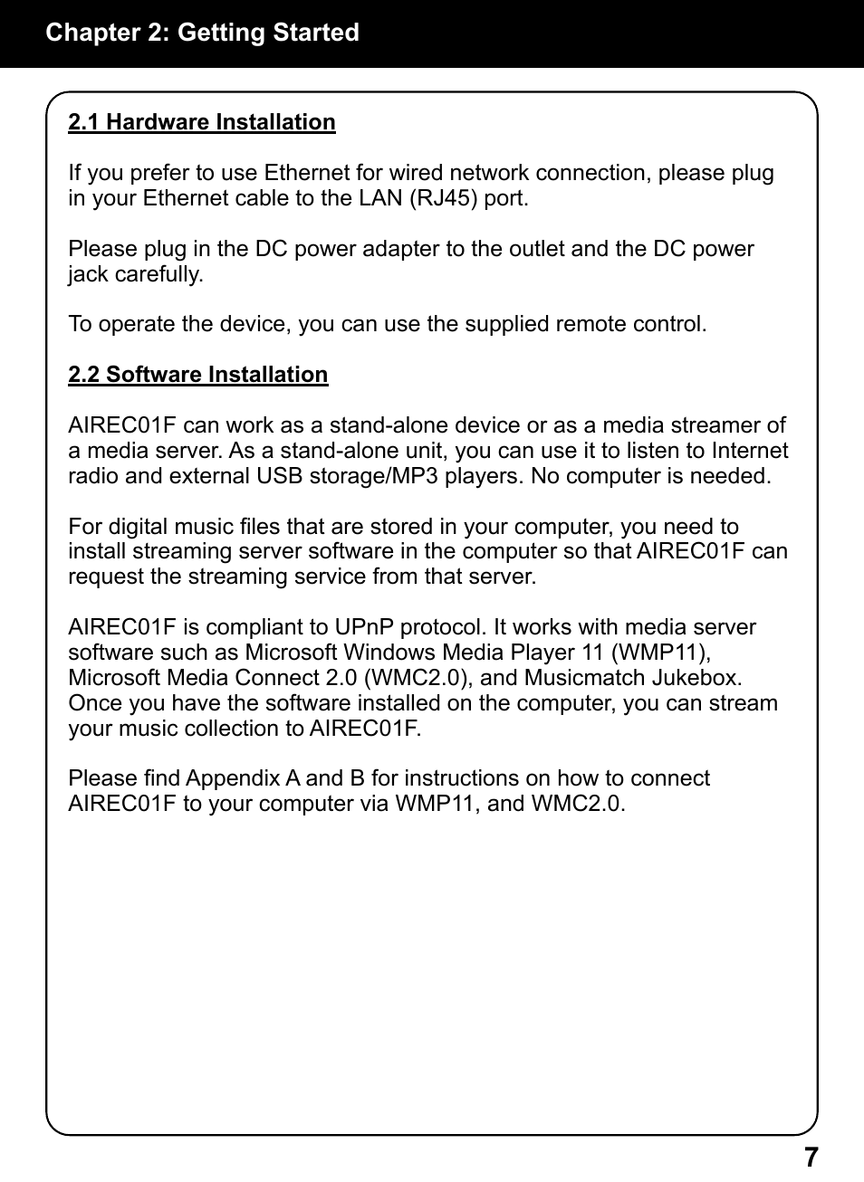 Aluratek AIREC01F User Manual | Page 6 / 48