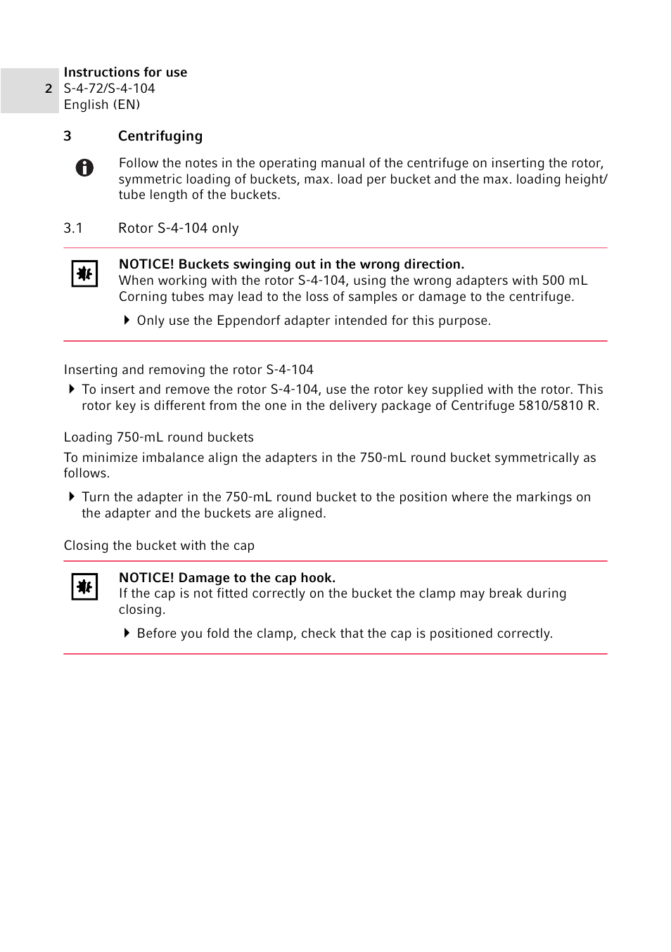 Eppendorf S-4-104 User Manual | Page 2 / 5