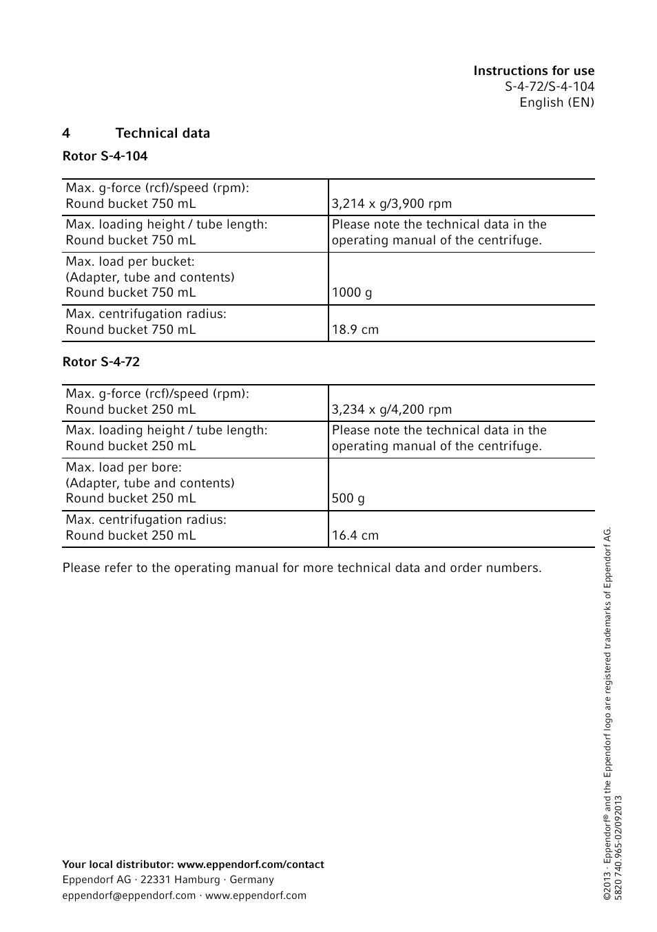 Eppendorf S-4-104 User Manual | Page 5 / 5