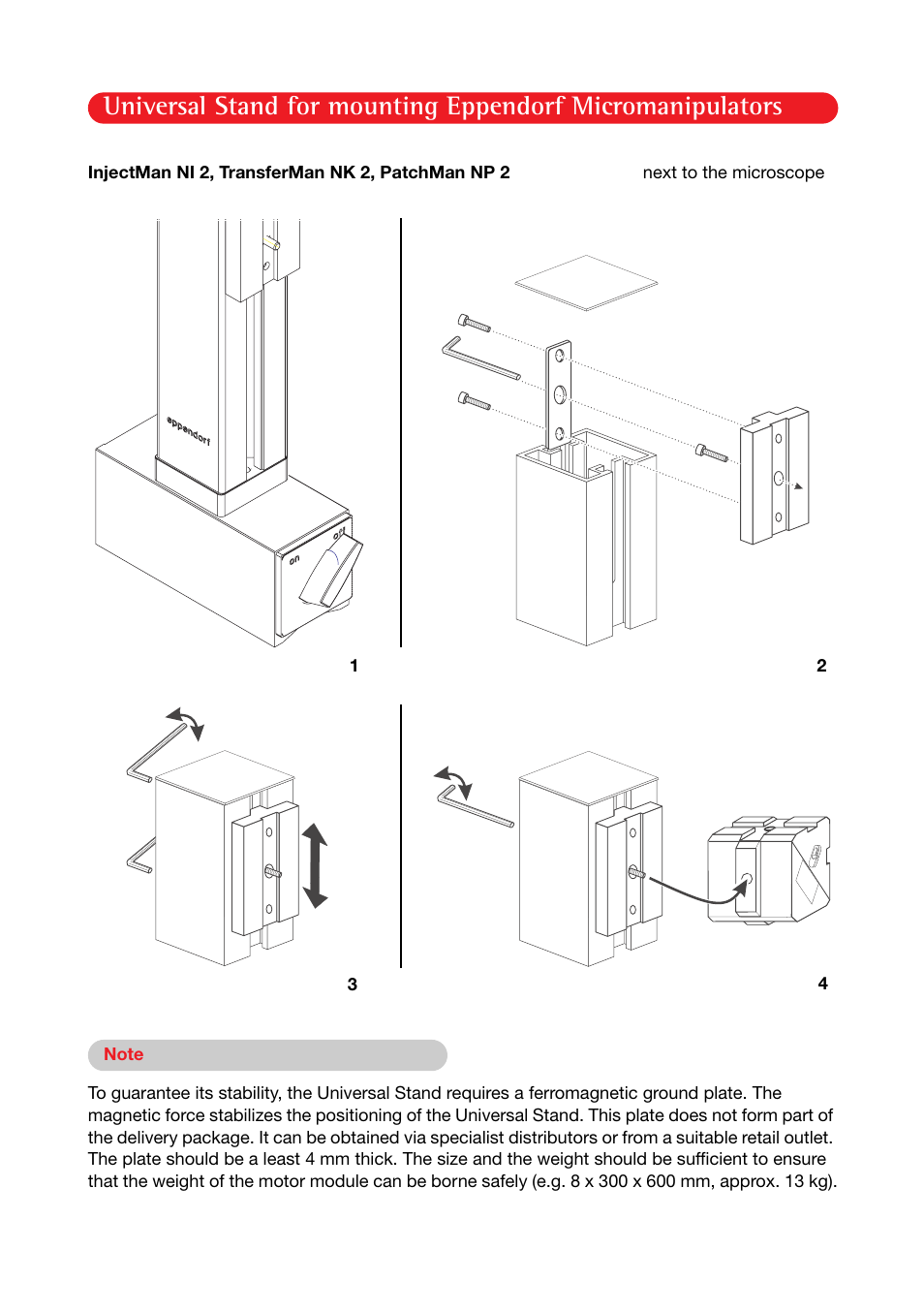 Eppendorf Micromanipulators User Manual | 2 pages