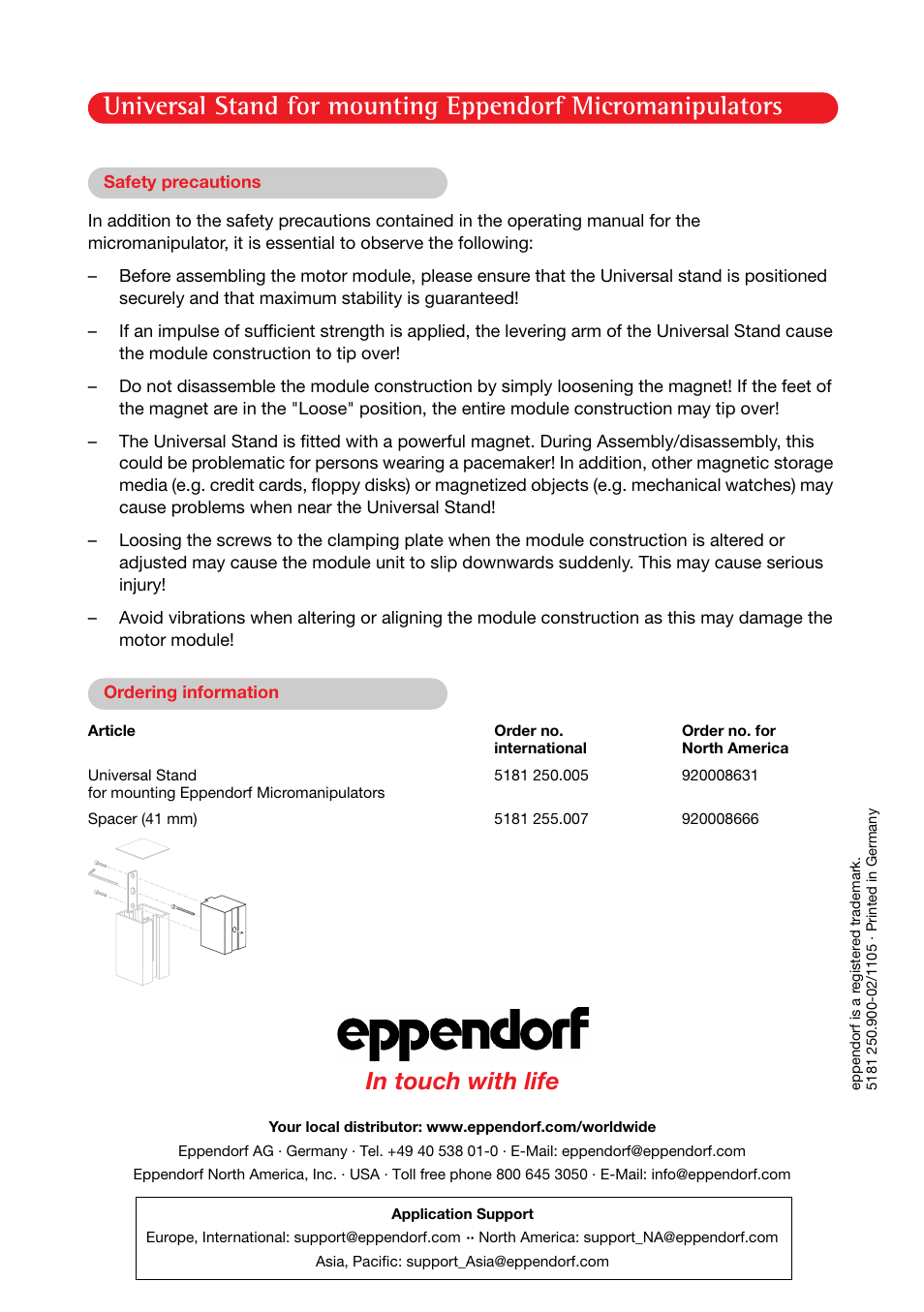 Eppendorf Micromanipulators User Manual | Page 2 / 2