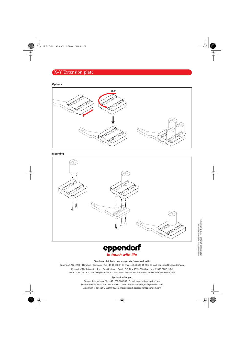 X-y extension plate | Eppendorf X-Y Extension Plate User Manual | Page 2 / 2