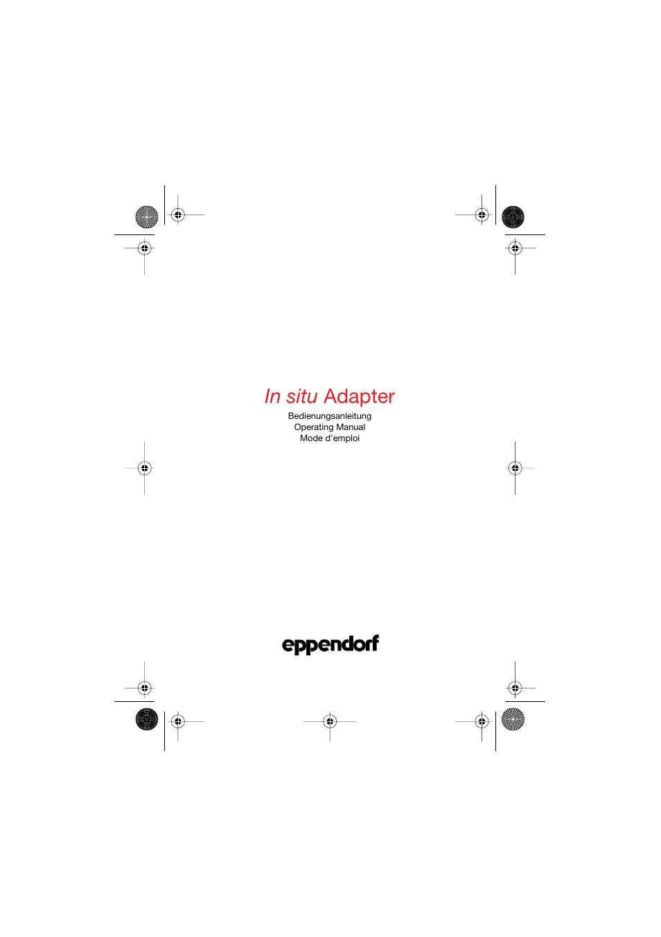 Eppendorf In situ Adapter User Manual | 13 pages