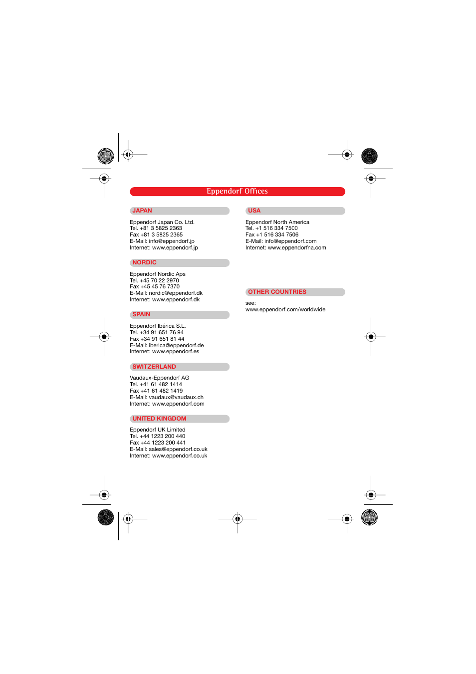 Eppendorf offices | Eppendorf In situ Adapter User Manual | Page 12 / 13