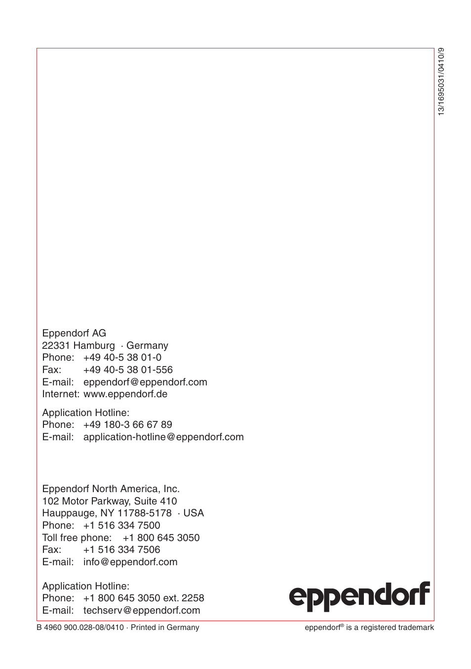 Eppendorf Varispenser 4962 User Manual | Page 110 / 110